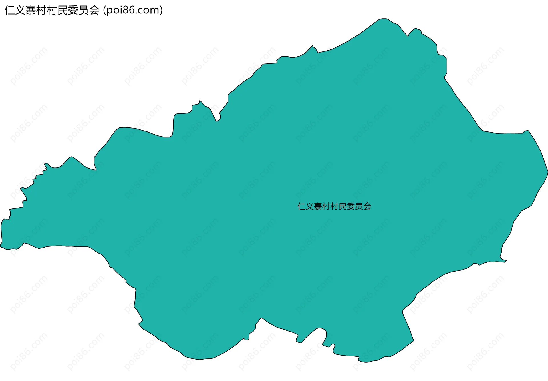 仁义寨村村民委员会边界地图