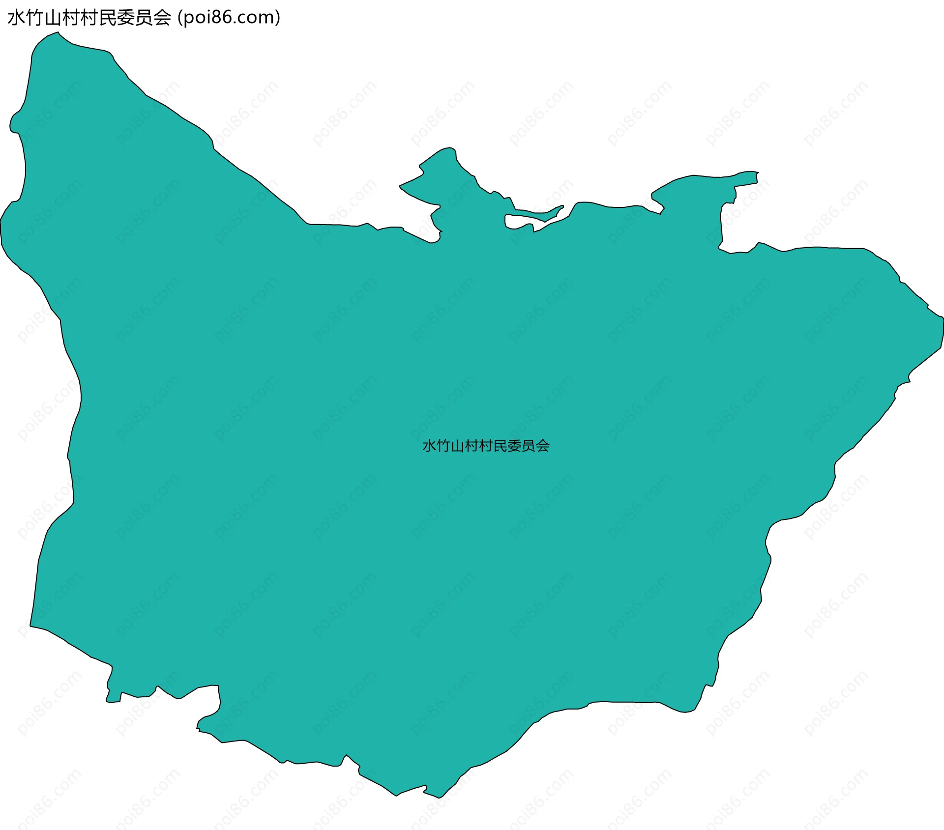 水竹山村村民委员会边界地图