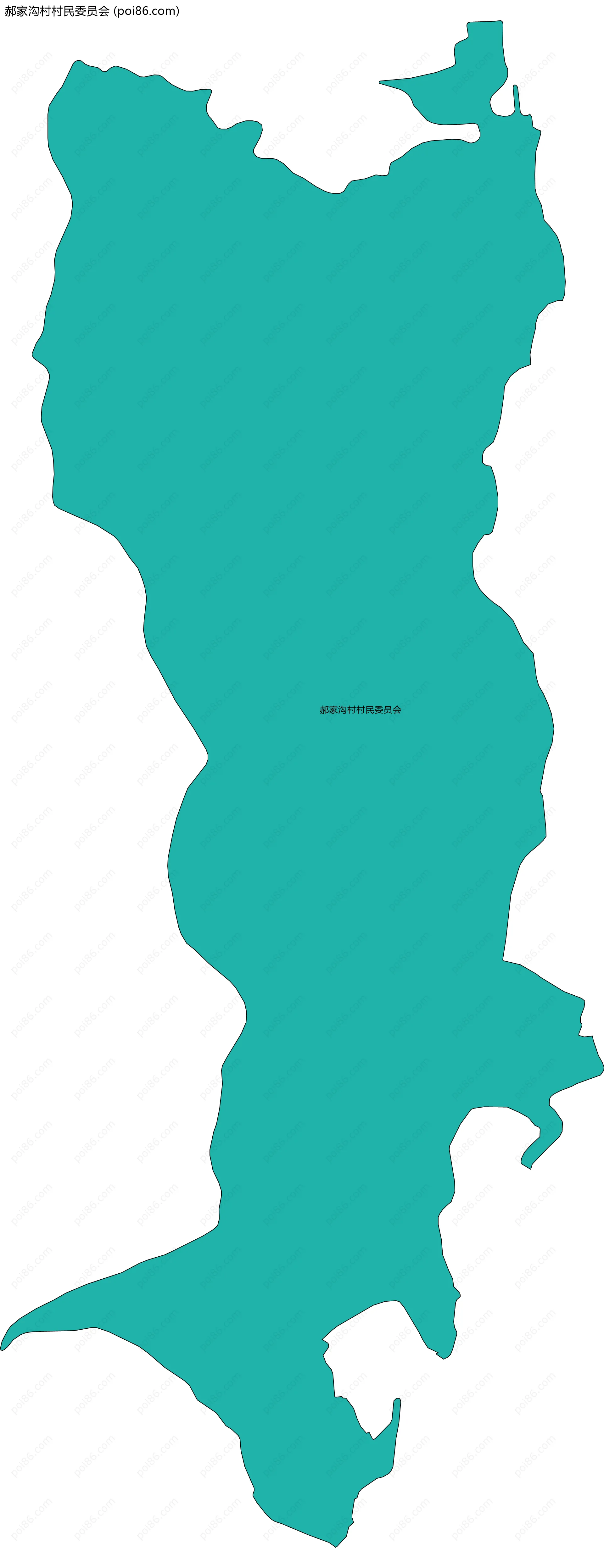 郝家沟村村民委员会边界地图