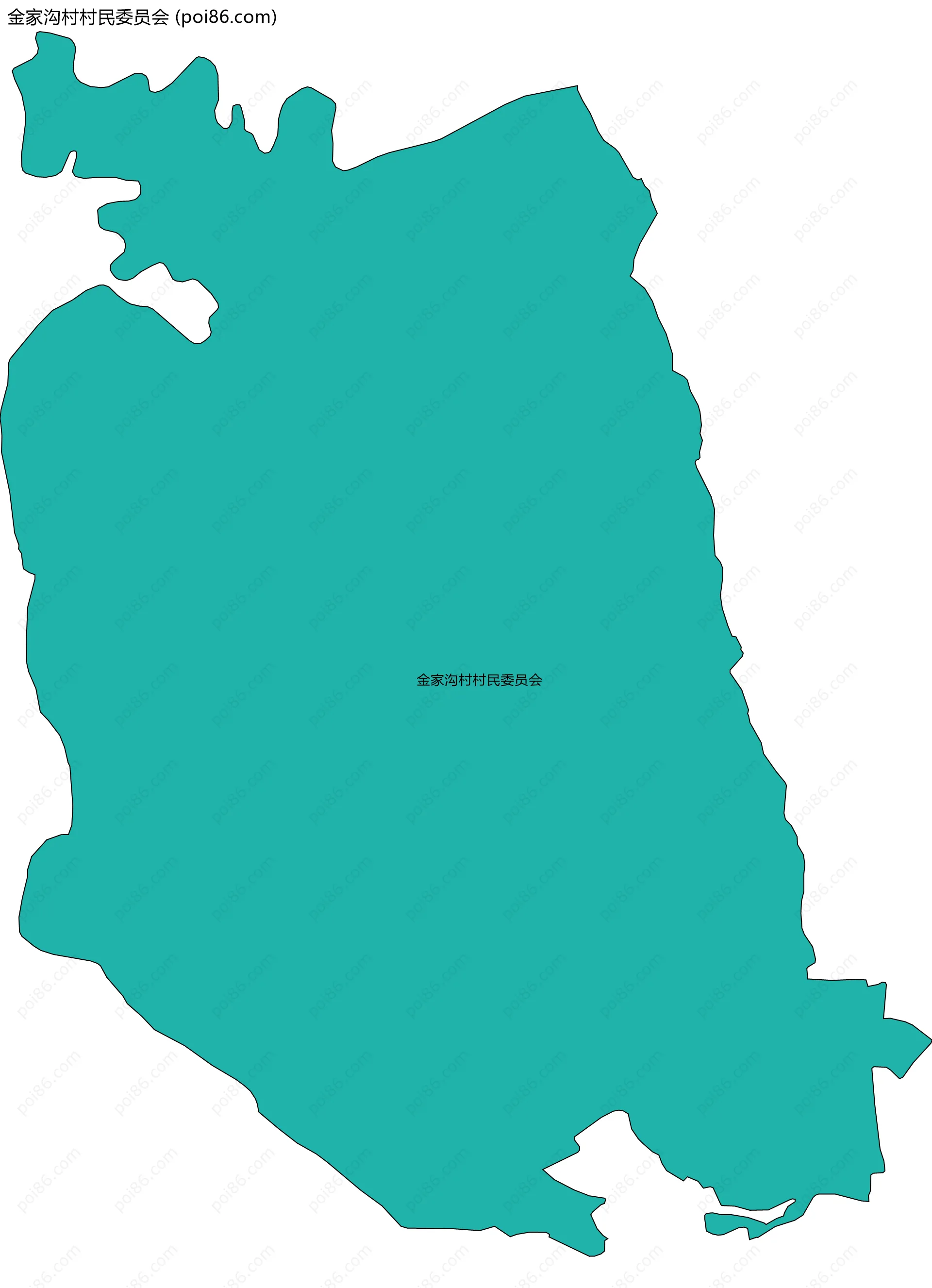 金家沟村村民委员会边界地图