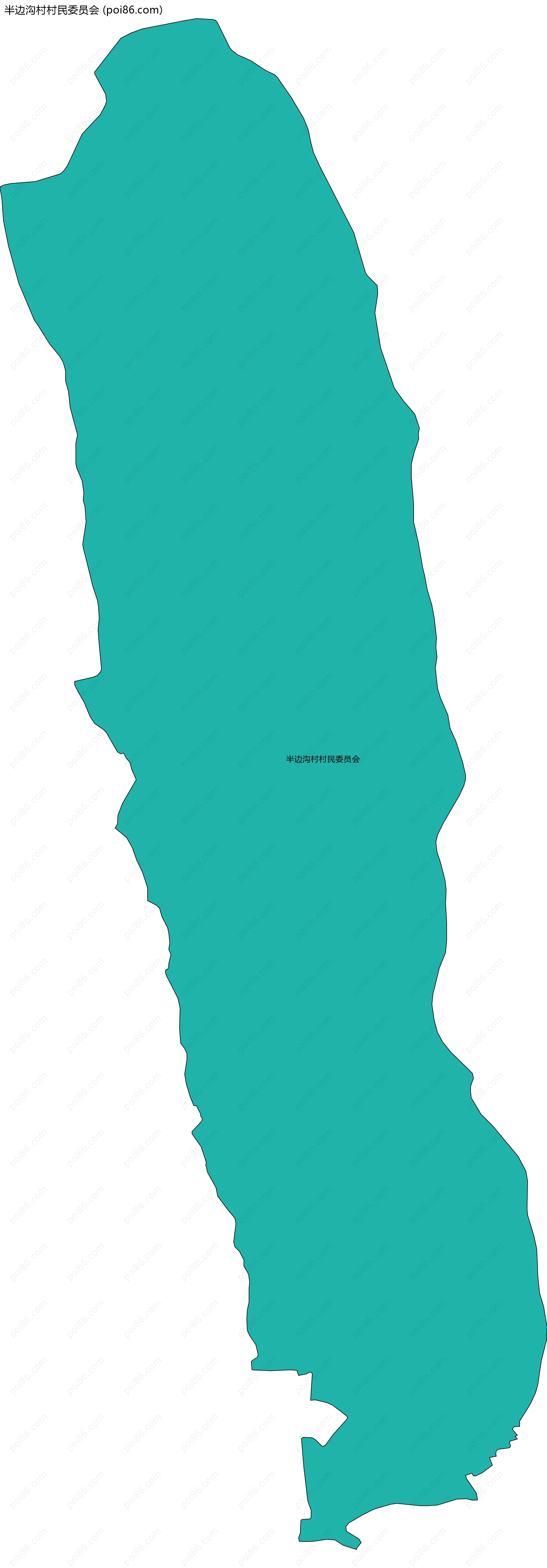 半边沟村村民委员会边界地图