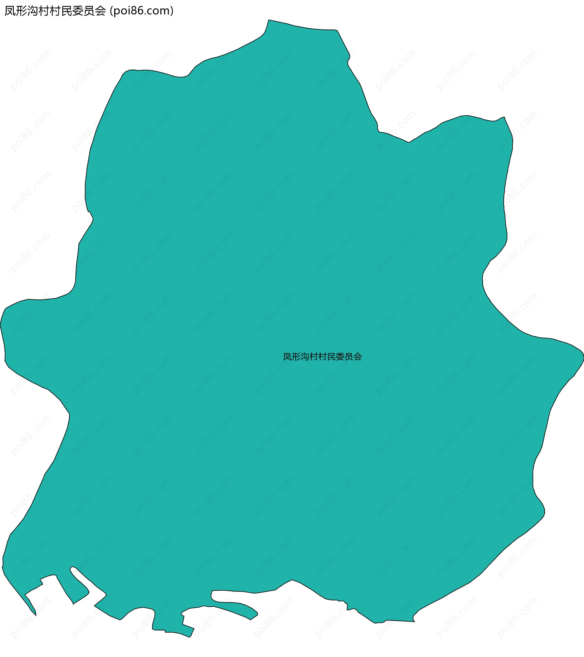 凤形沟村村民委员会边界地图