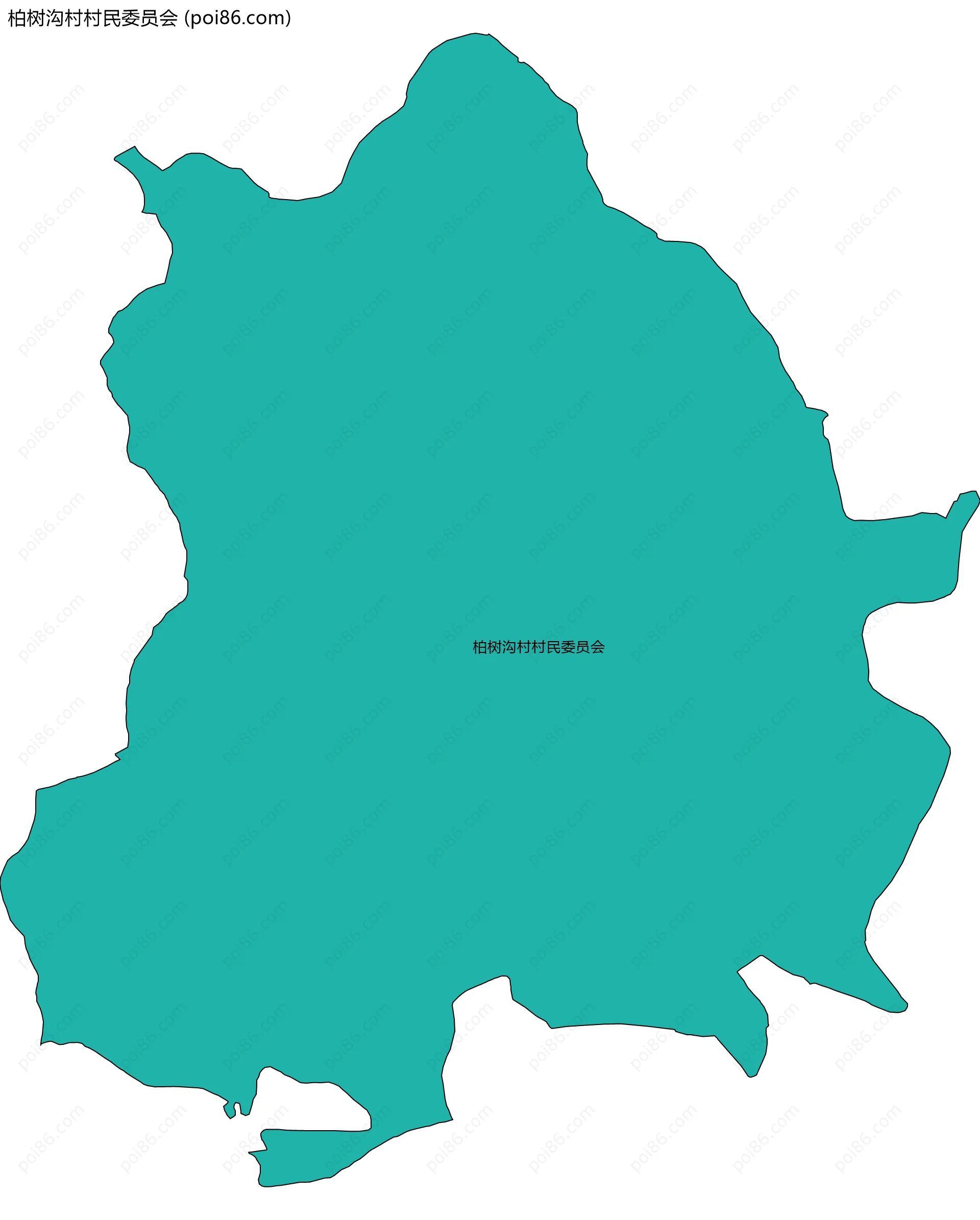 柏树沟村村民委员会边界地图