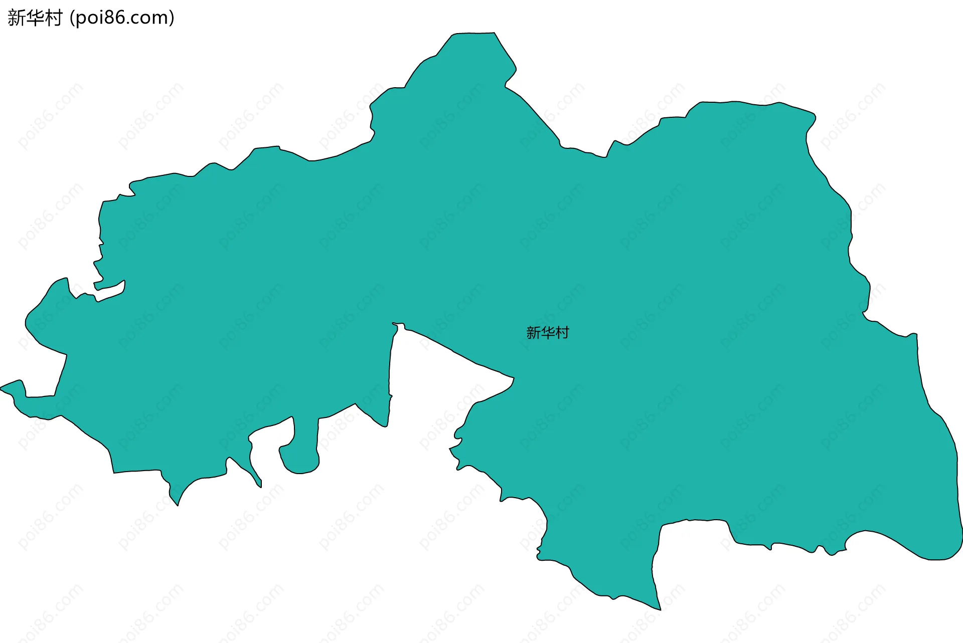 新华村边界地图