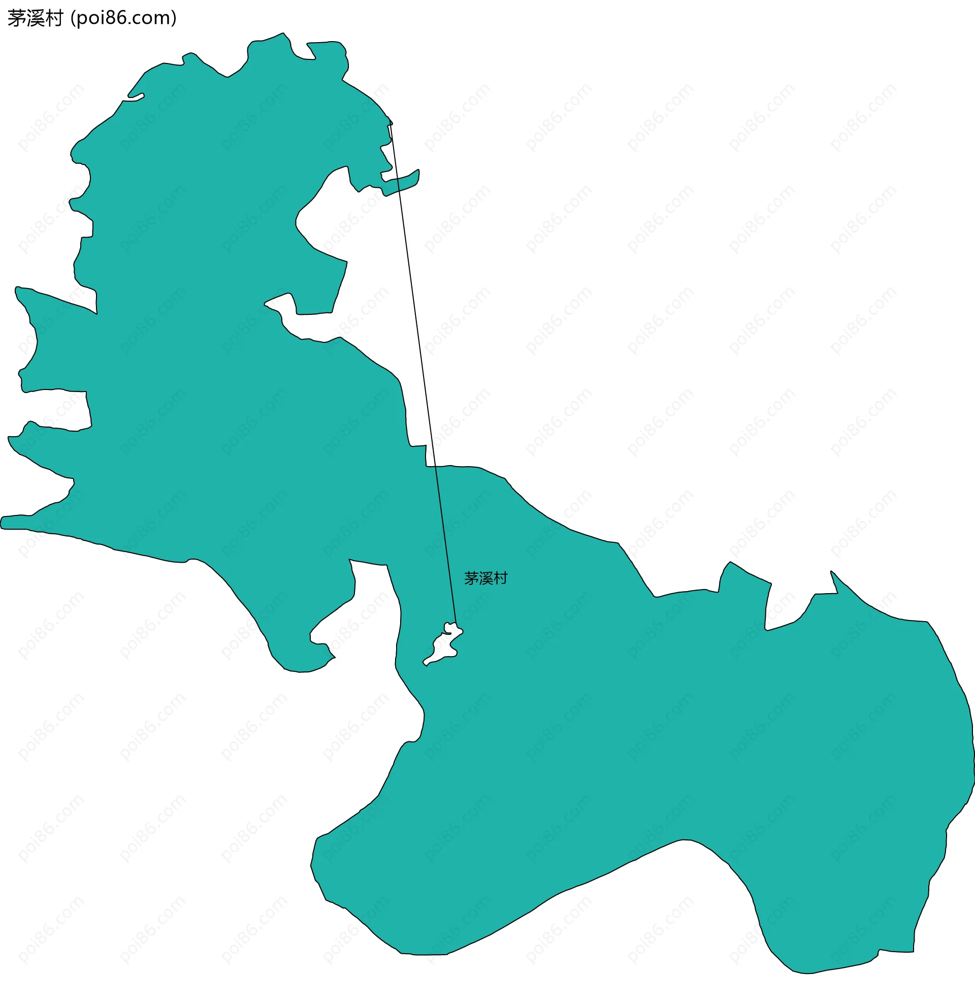 茅溪村边界地图