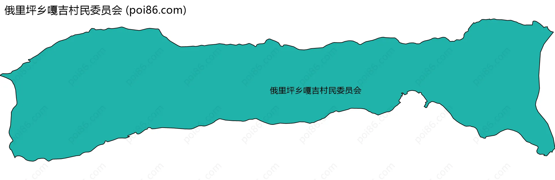 俄里坪乡嘎吉村民委员会边界地图