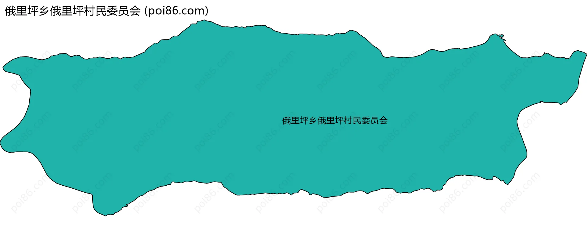 俄里坪乡俄里坪村民委员会边界地图