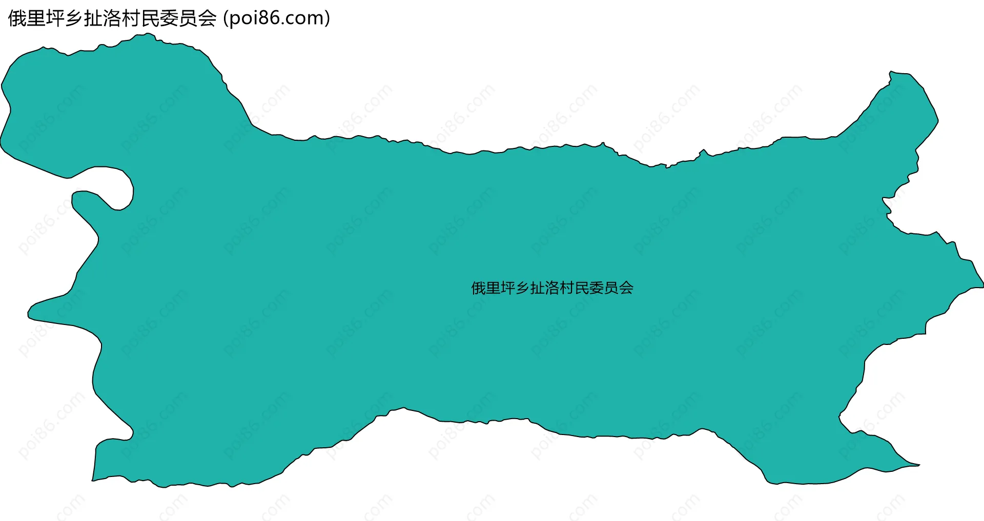俄里坪乡扯洛村民委员会边界地图
