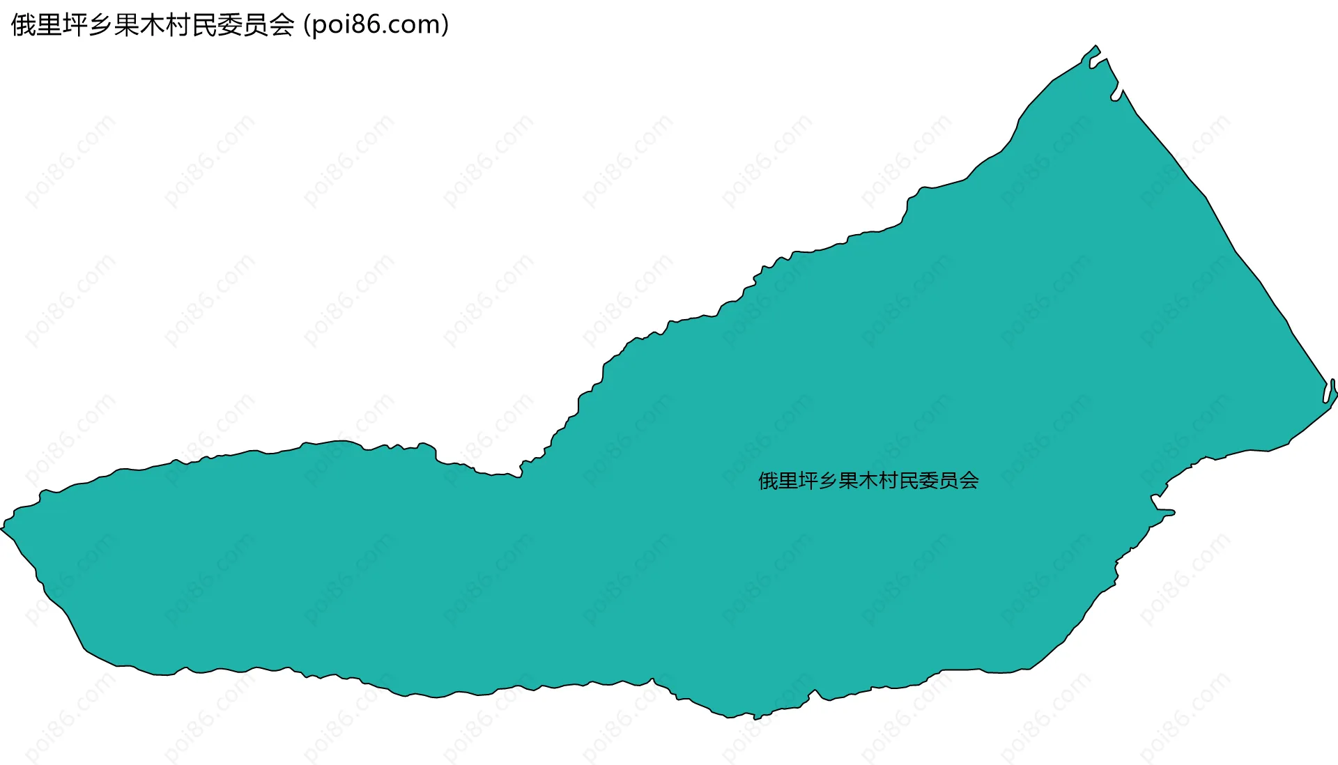 俄里坪乡果木村民委员会边界地图