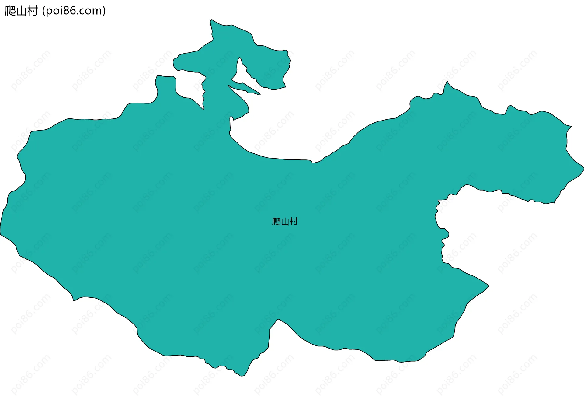 爬山村边界地图