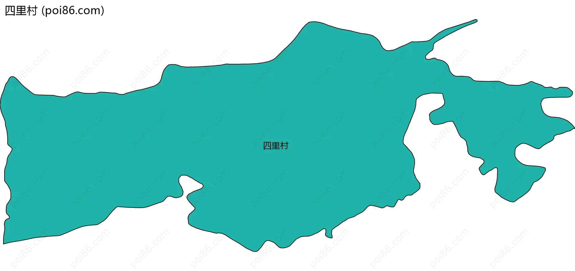 四里村边界地图