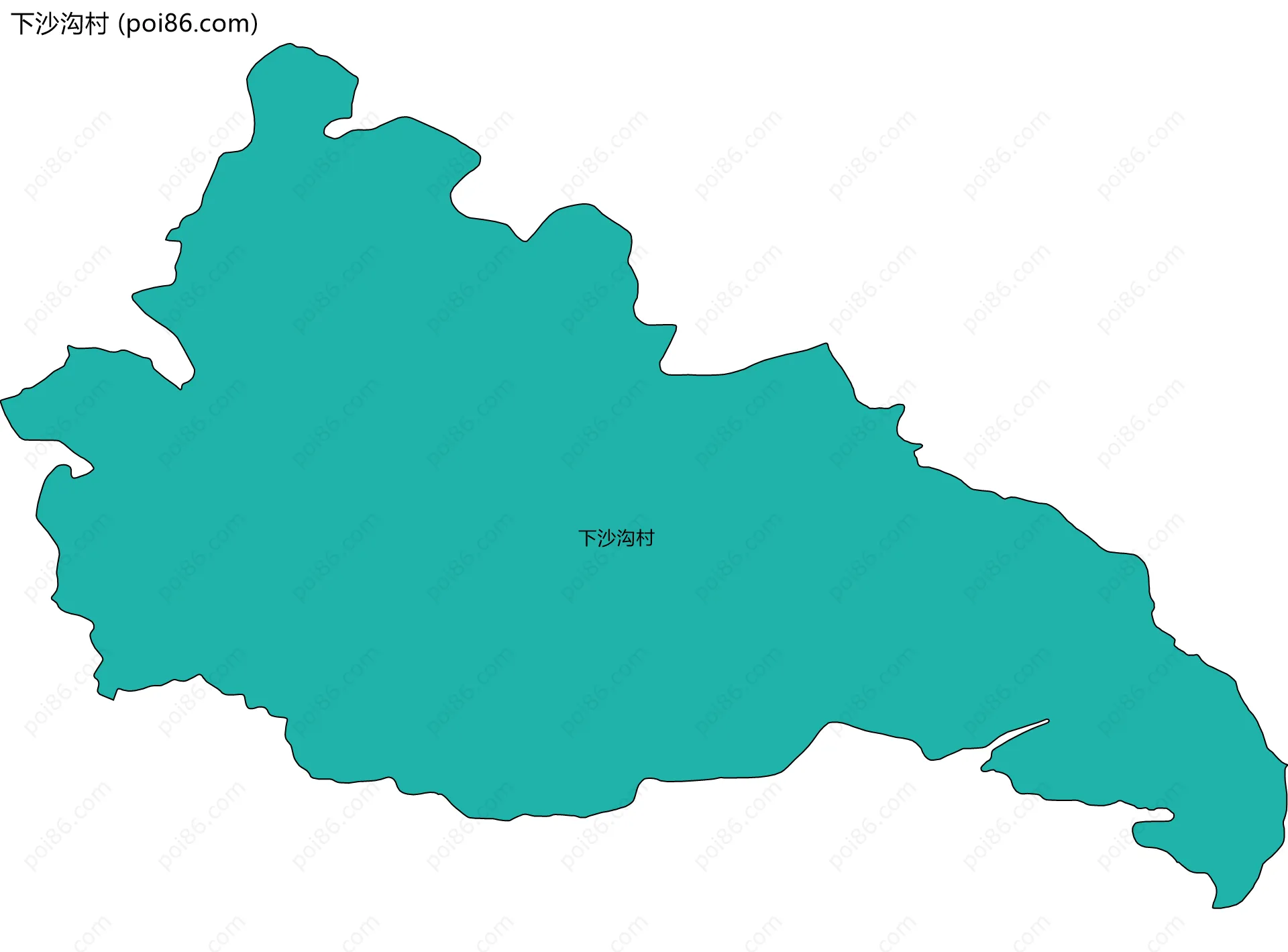 下沙沟村边界地图