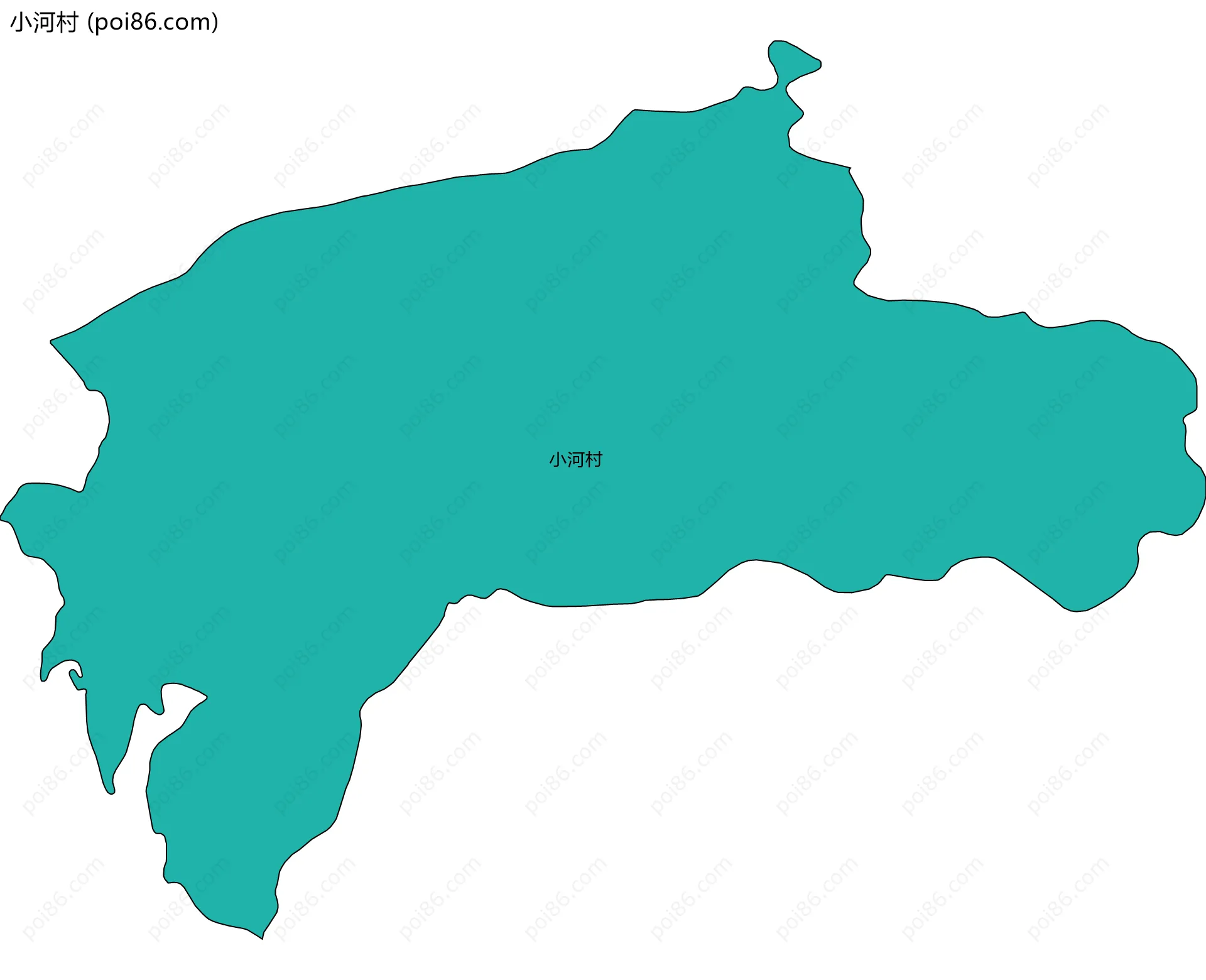 小河村边界地图