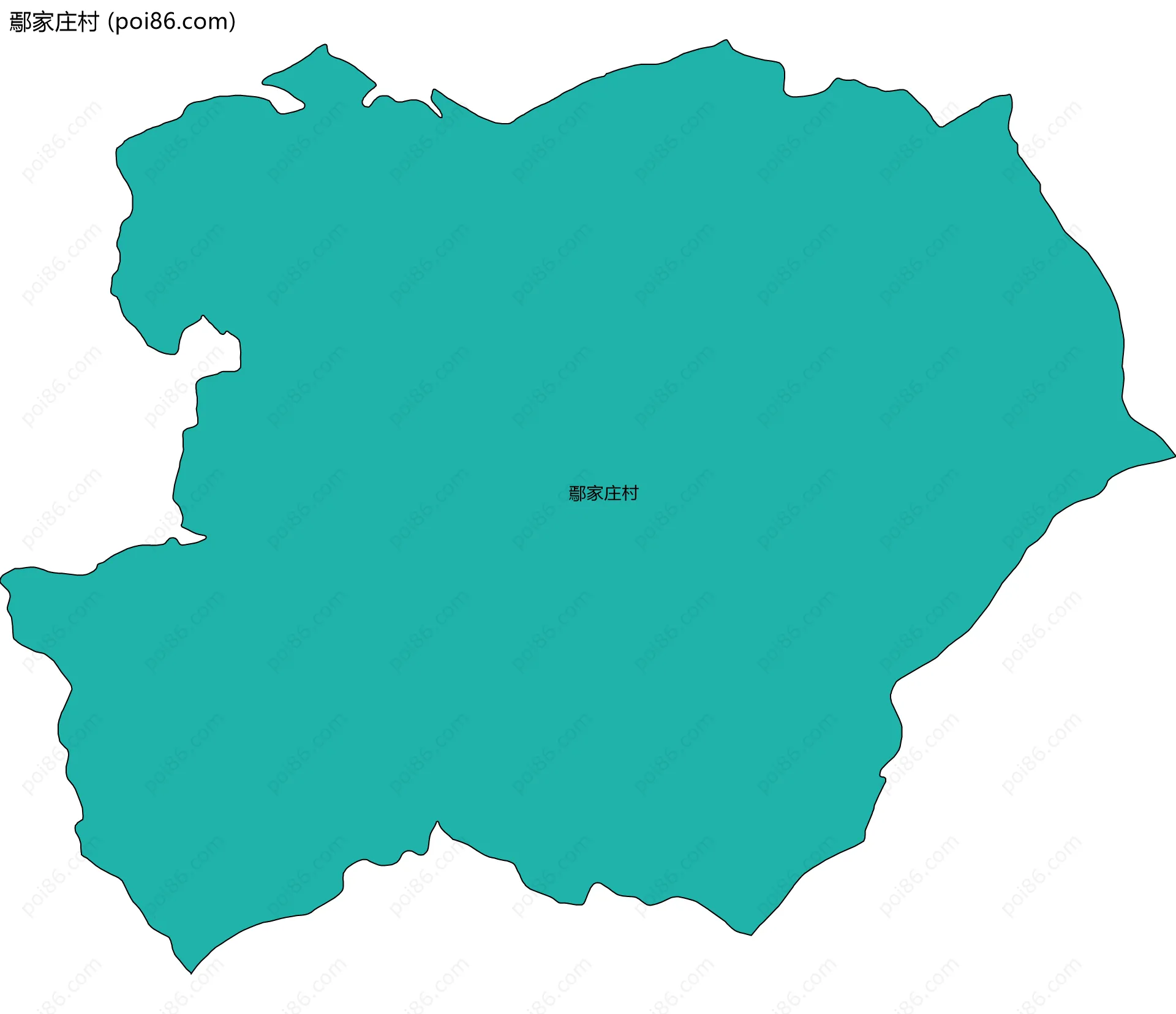 鄢家庄村边界地图