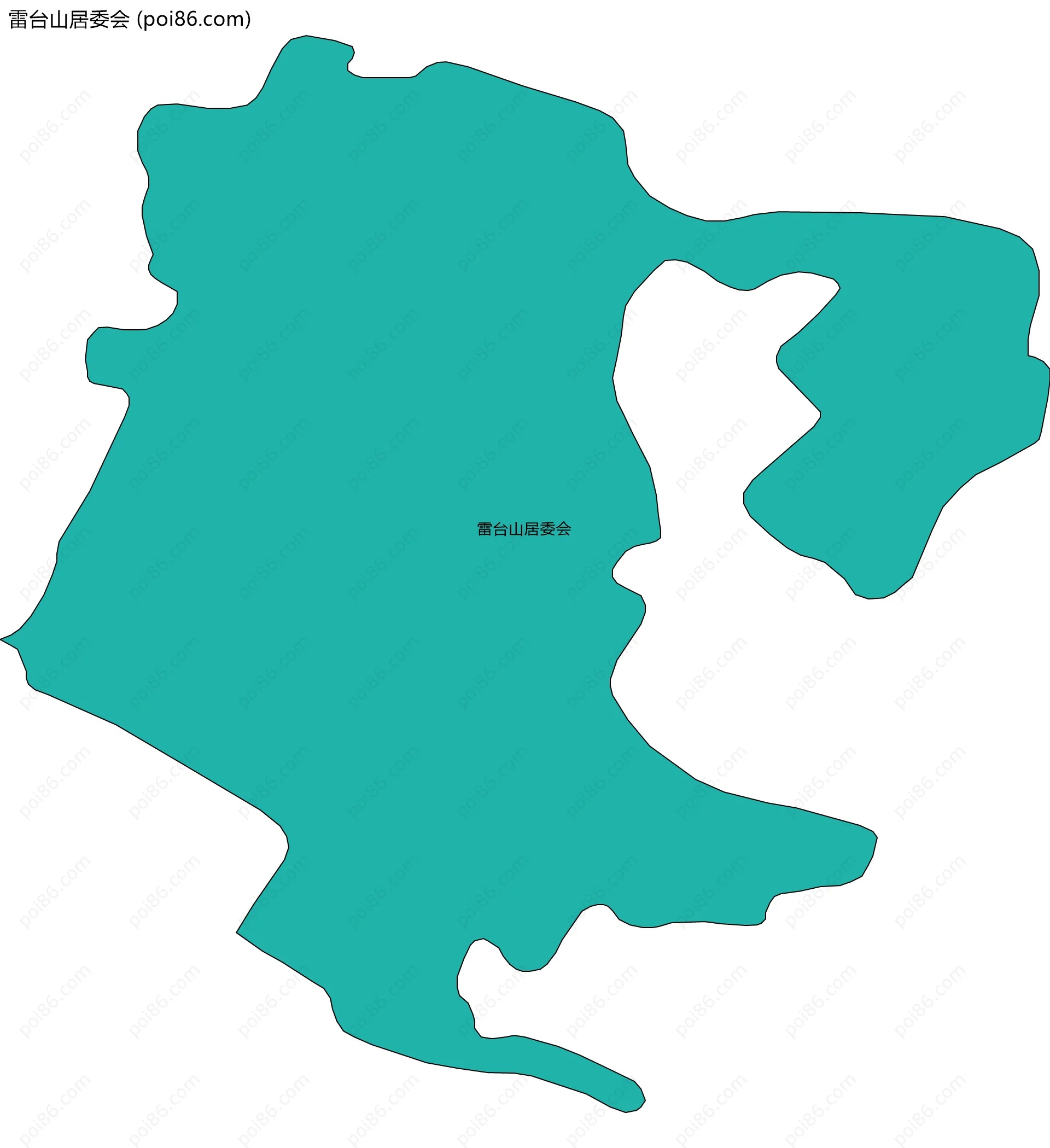 雷台山居委会边界地图