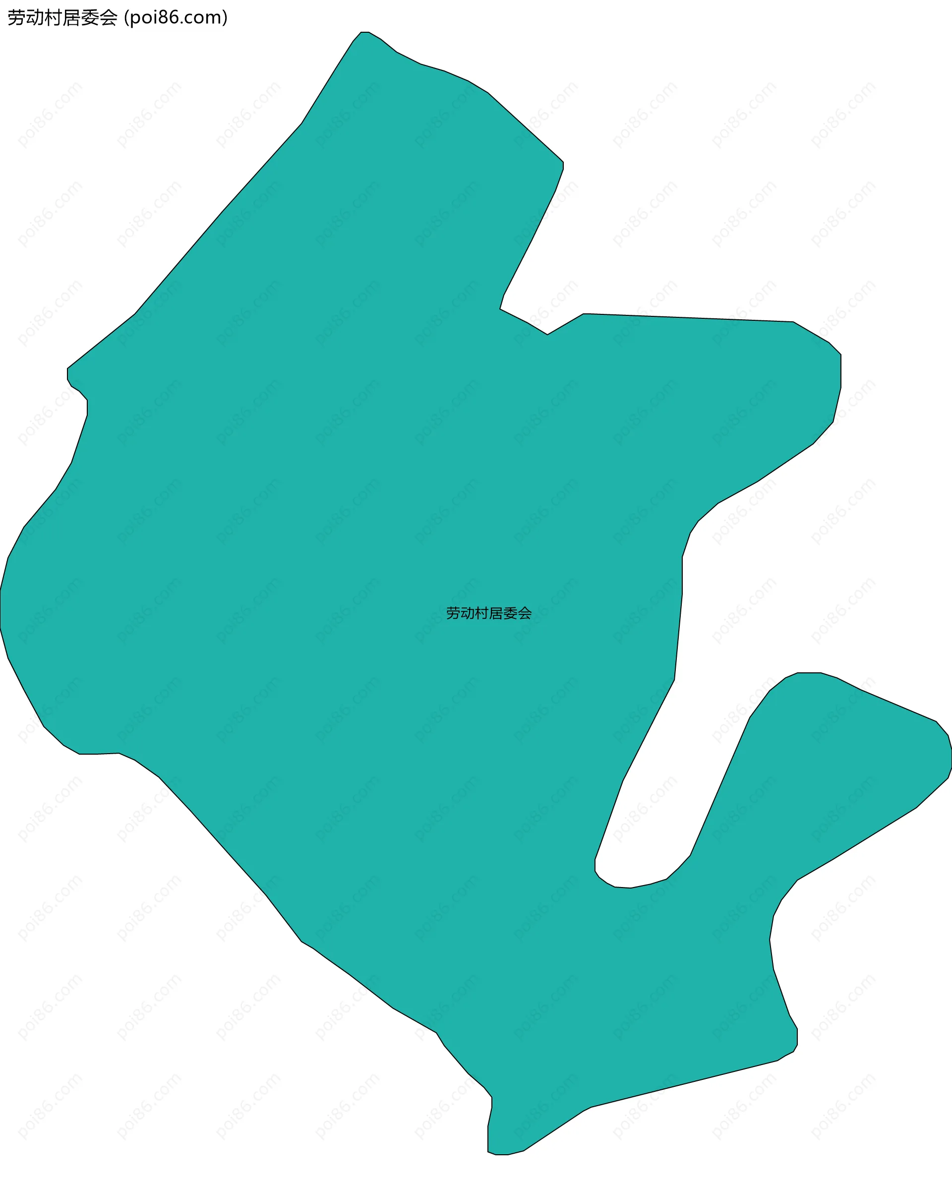 劳动村居委会边界地图