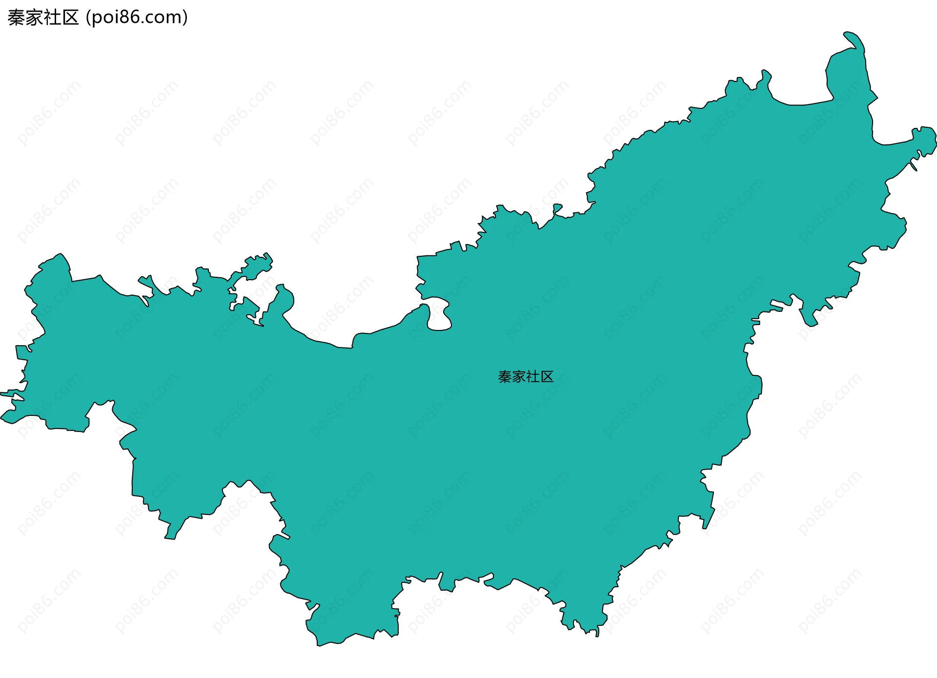 秦家社区边界地图