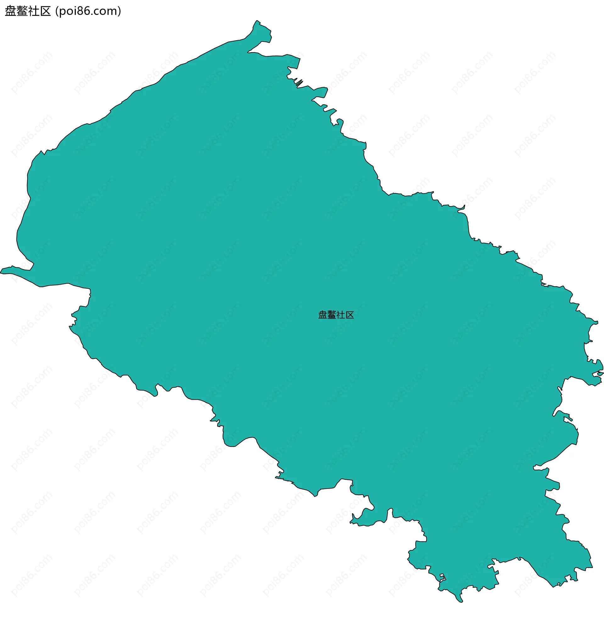 盘鳌社区边界地图