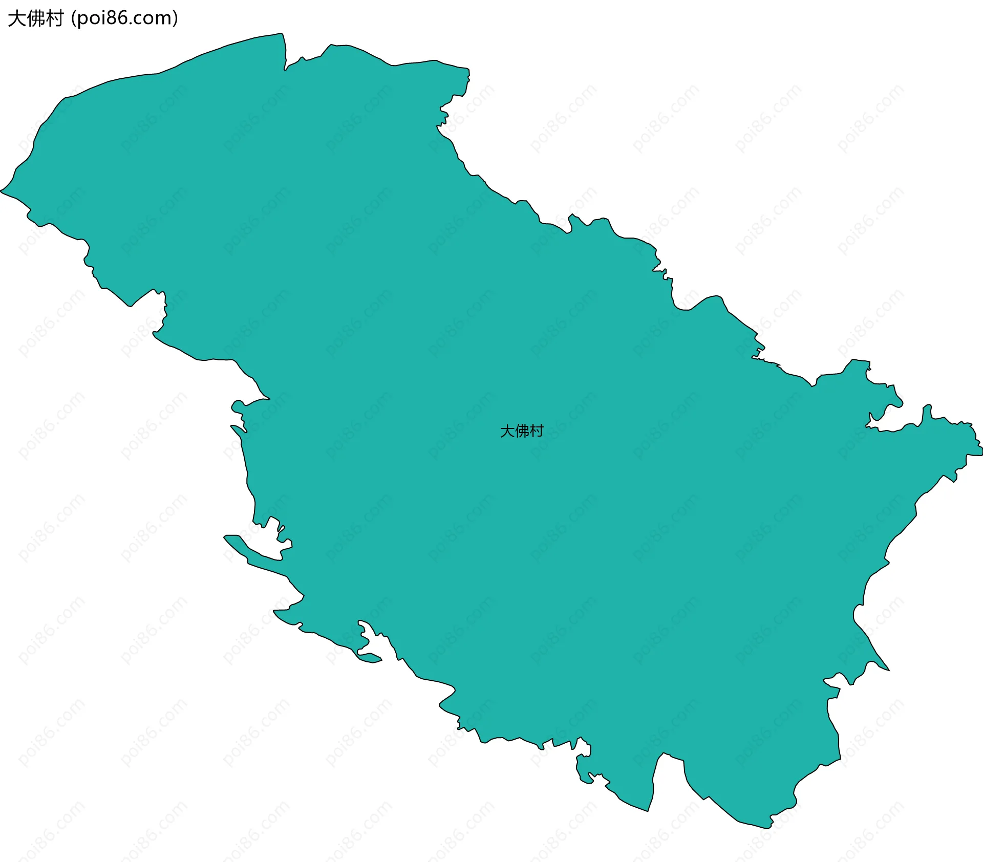 大佛村边界地图