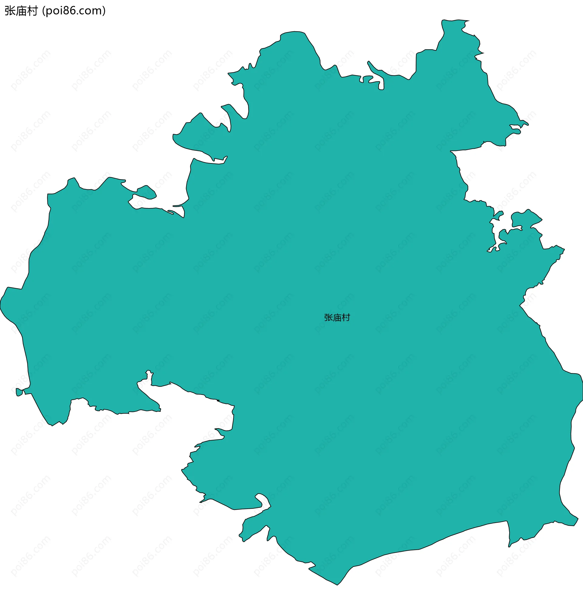张庙村边界地图