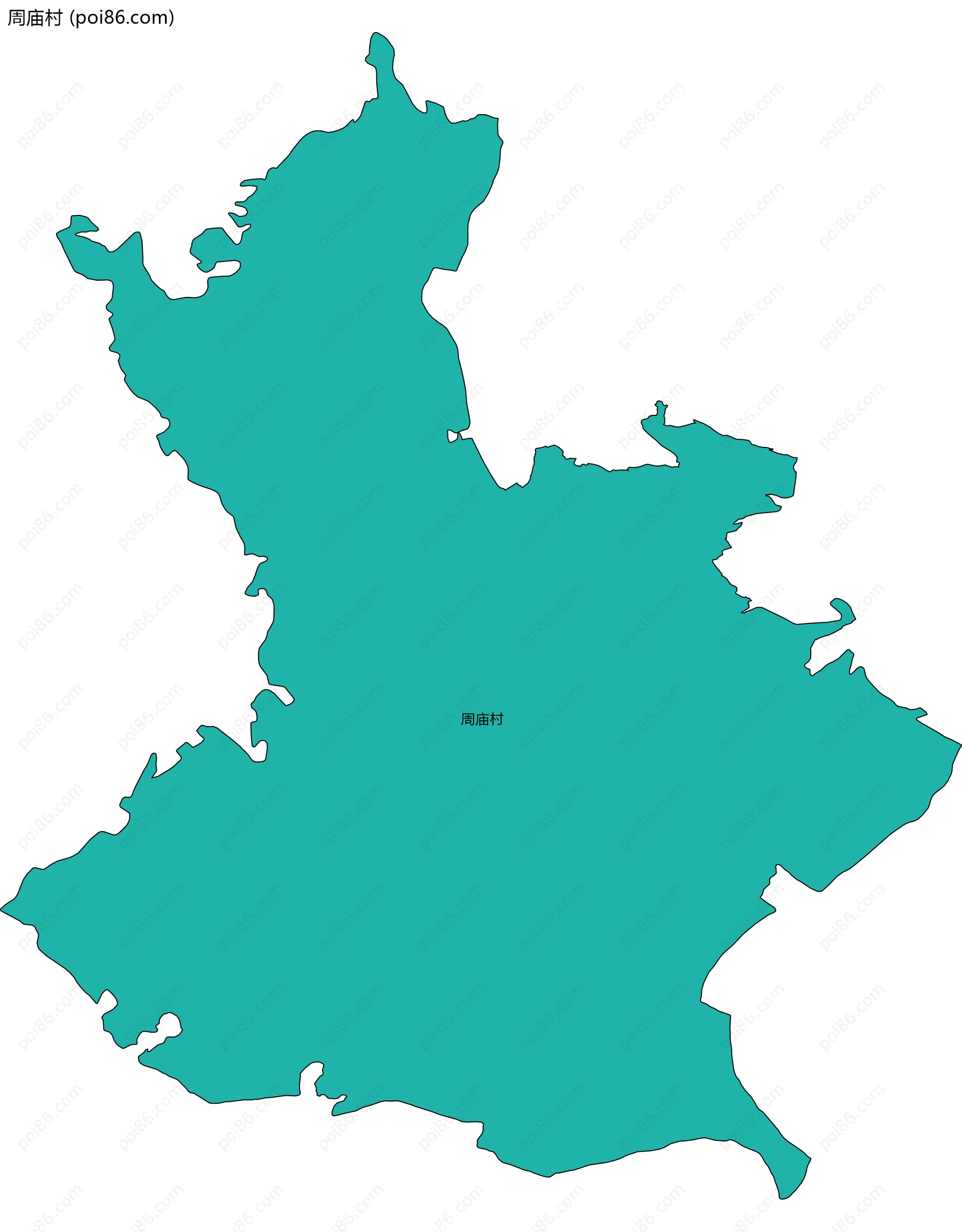 周庙村边界地图