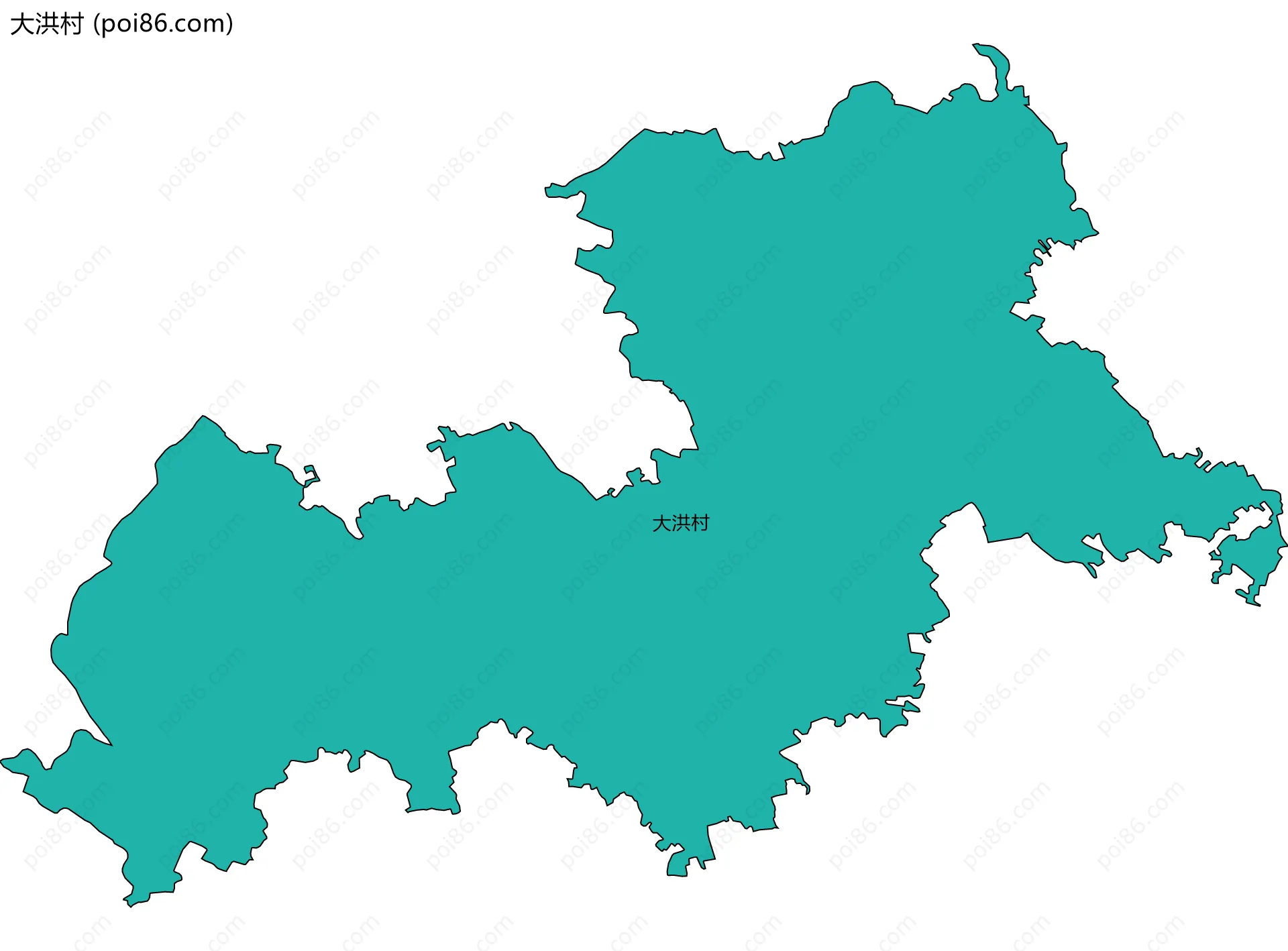 大洪村边界地图