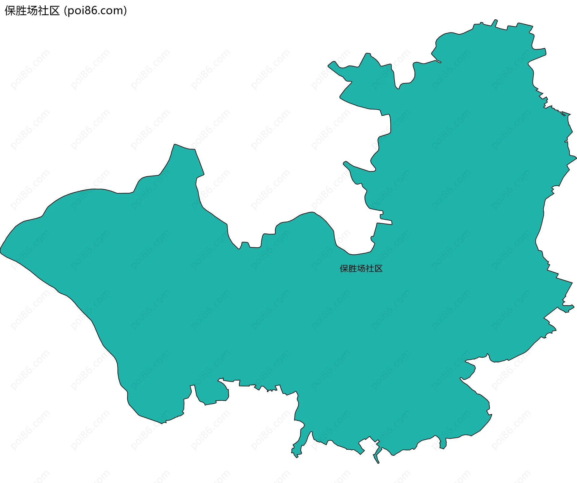 保胜场社区边界地图