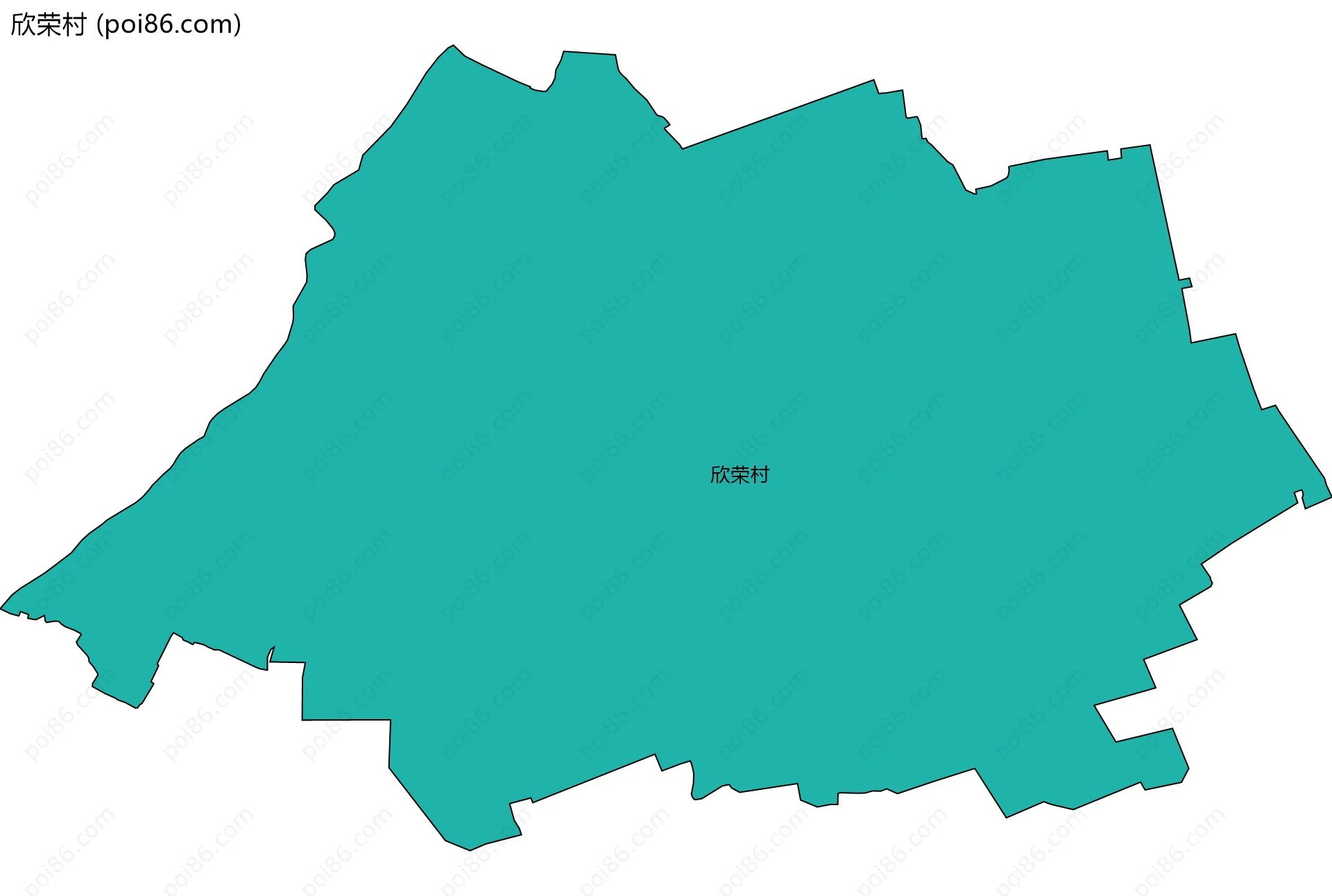 欣荣村边界地图