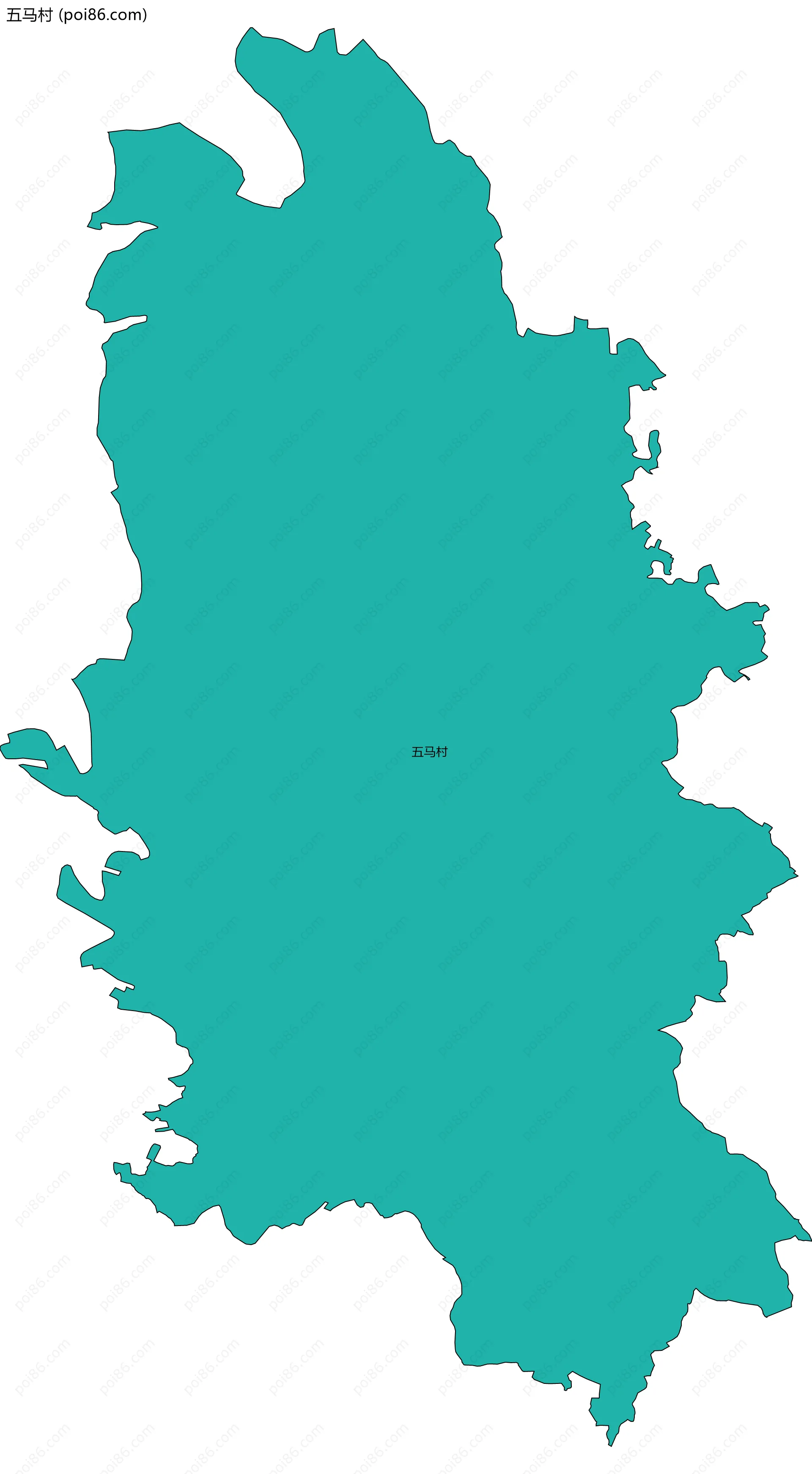 五马村边界地图