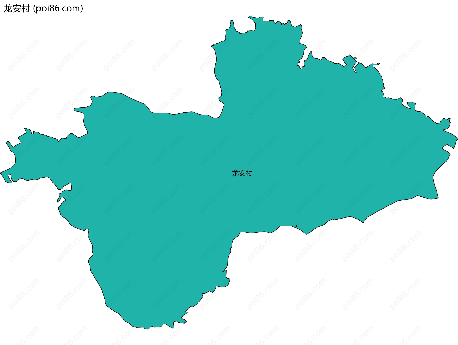 龙安村边界地图
