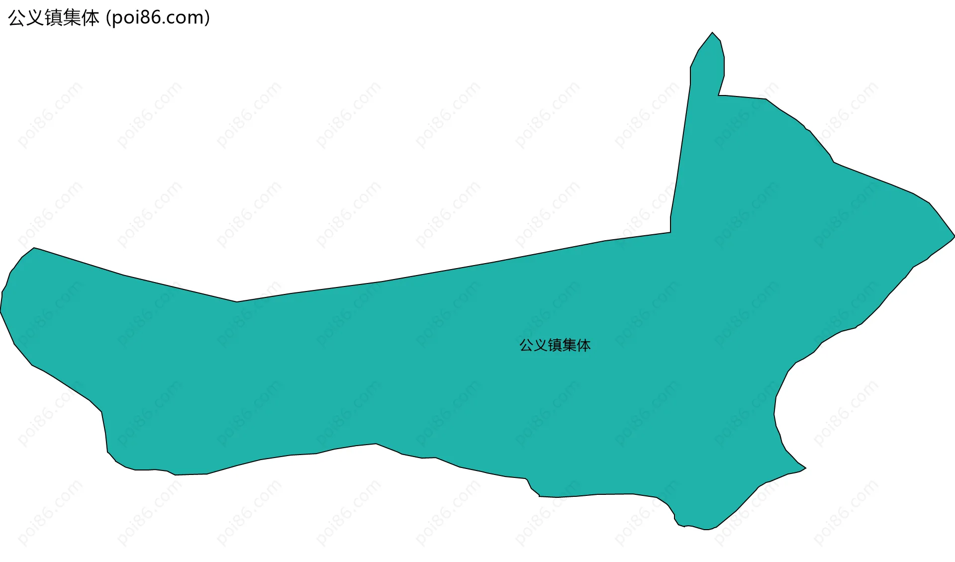 公义镇集体边界地图