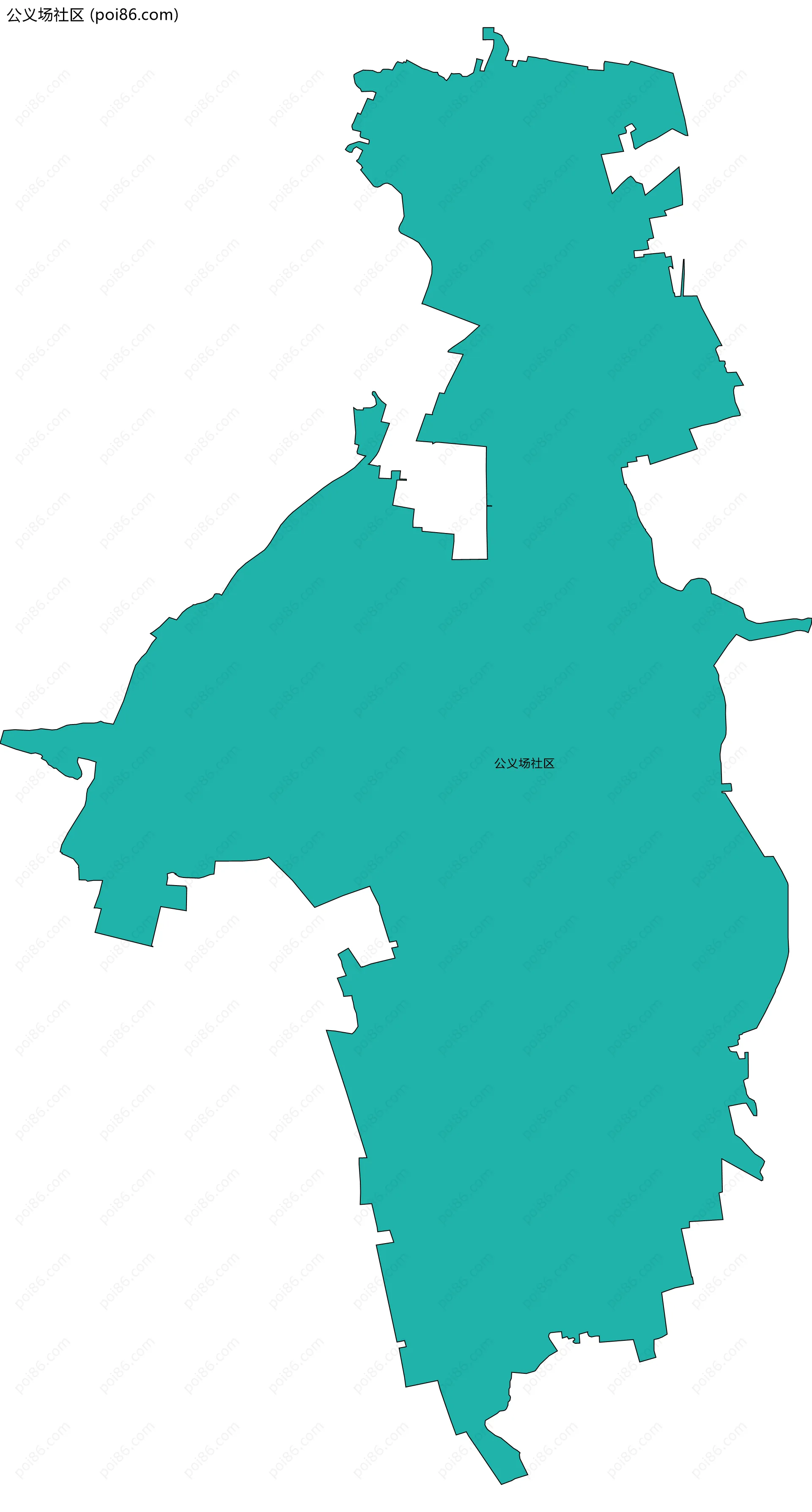 公义场社区边界地图