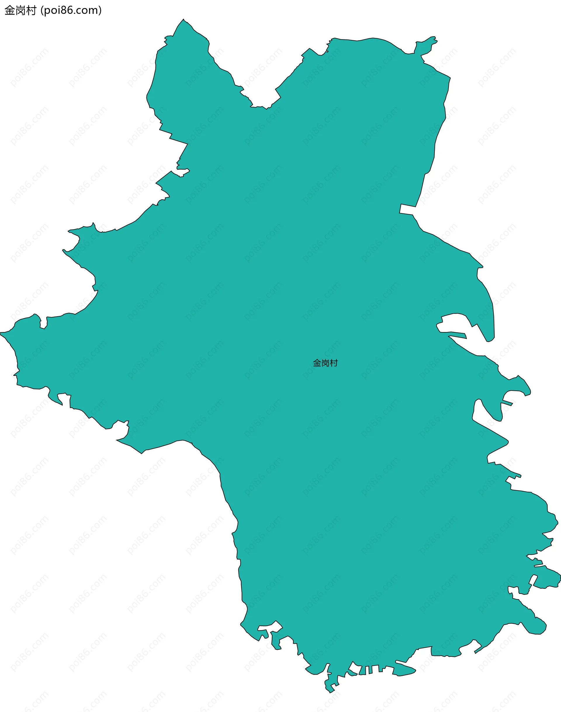 金岗村边界地图