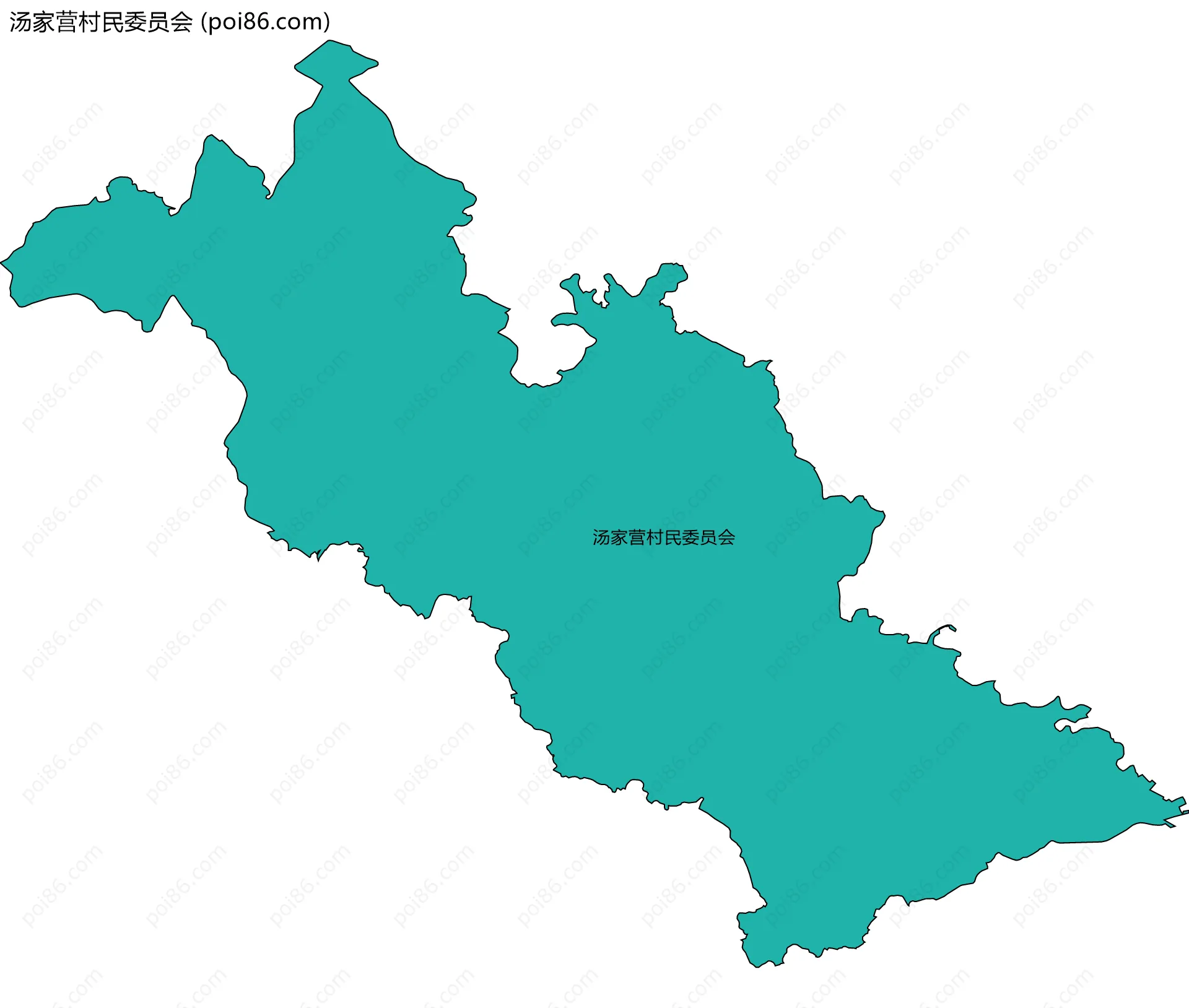 汤家营村民委员会边界地图