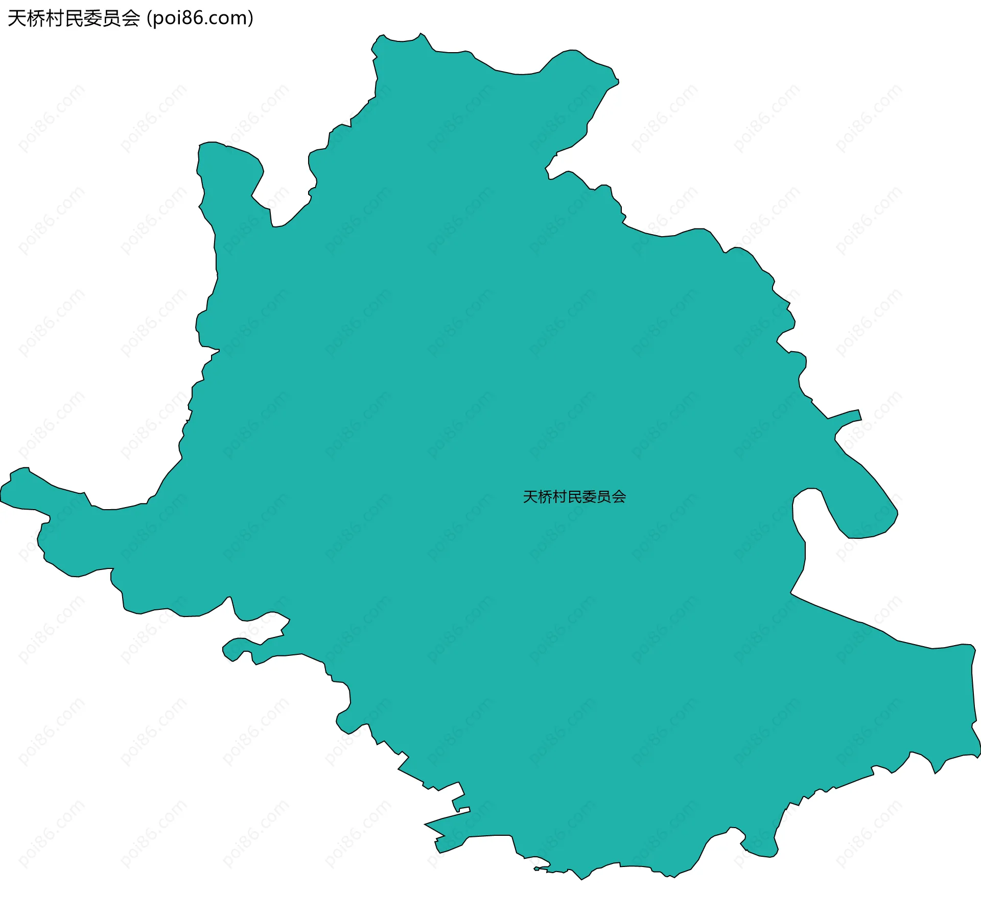 天桥村民委员会边界地图