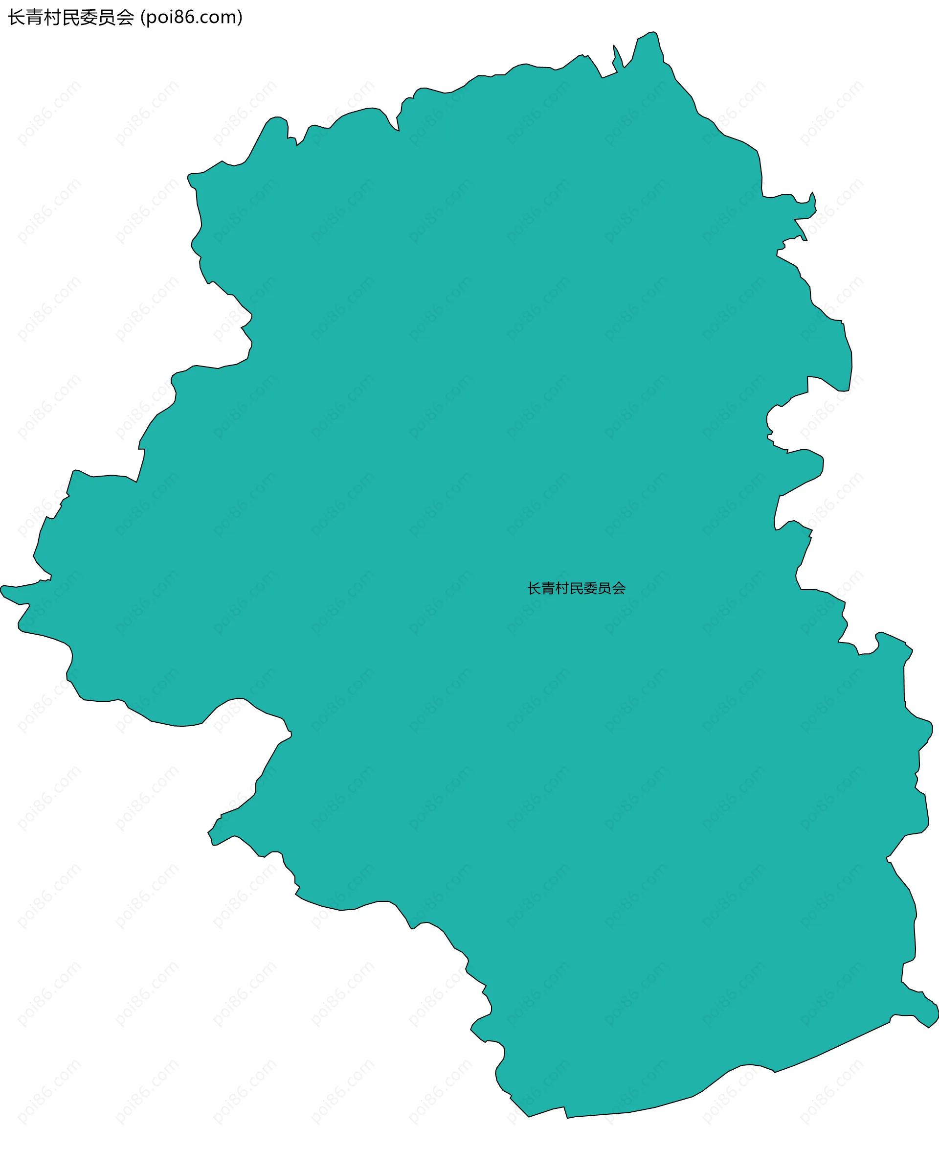 长青村民委员会边界地图