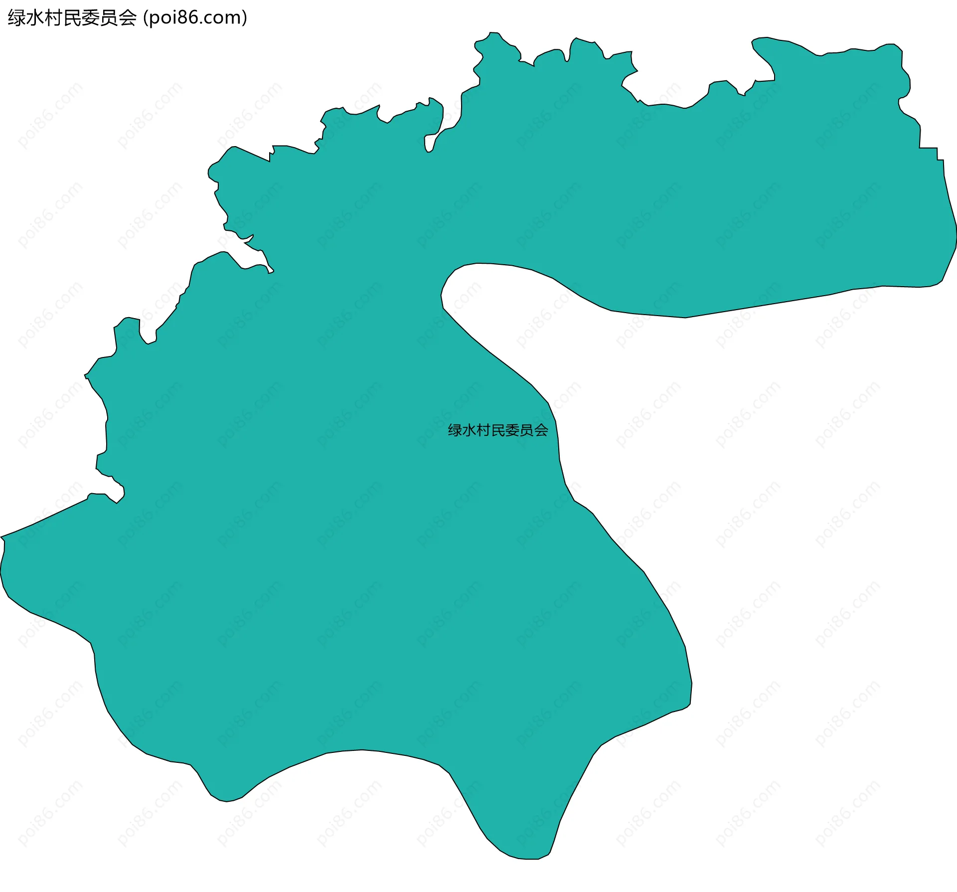 绿水村民委员会边界地图