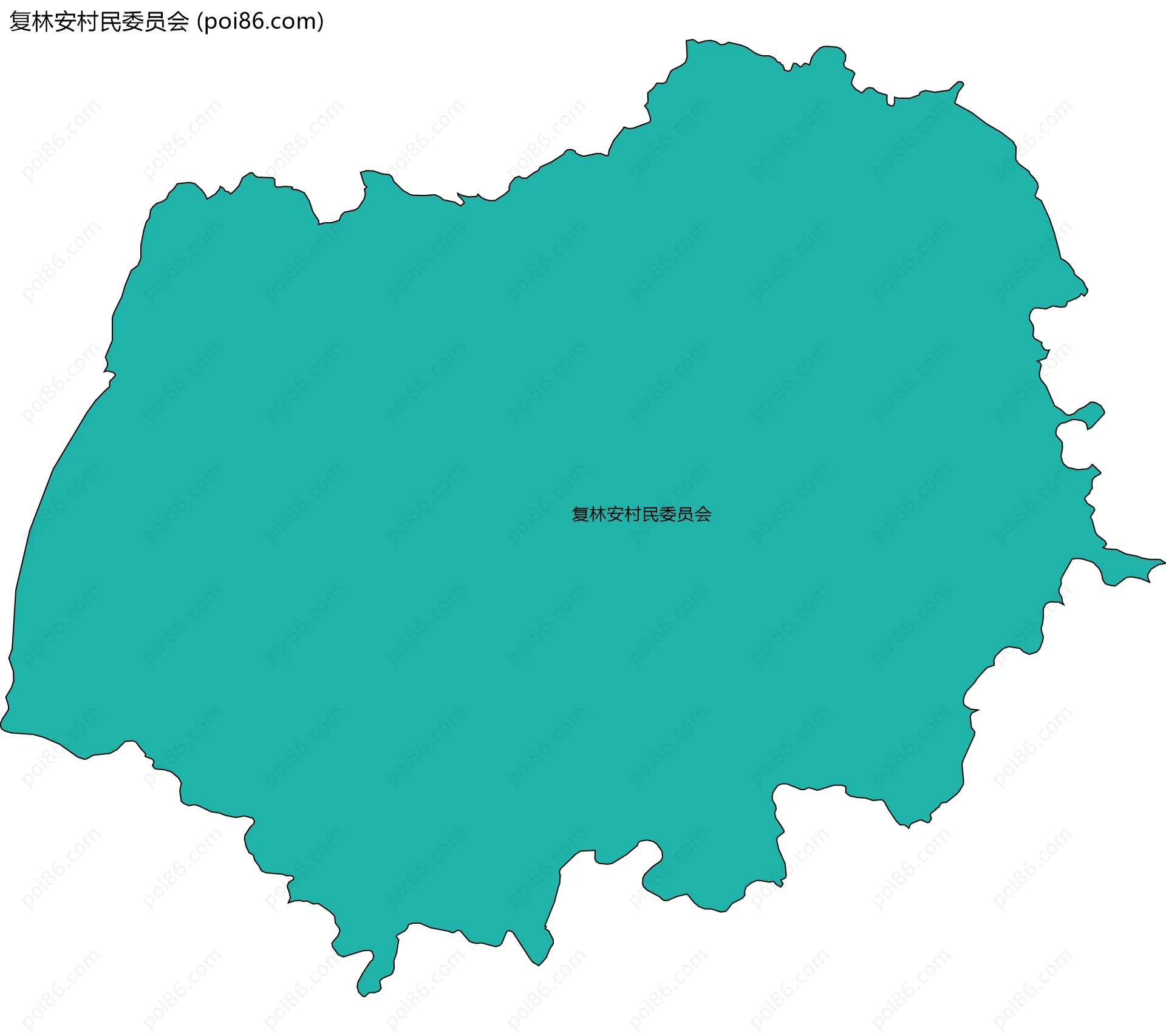 复林安村民委员会边界地图