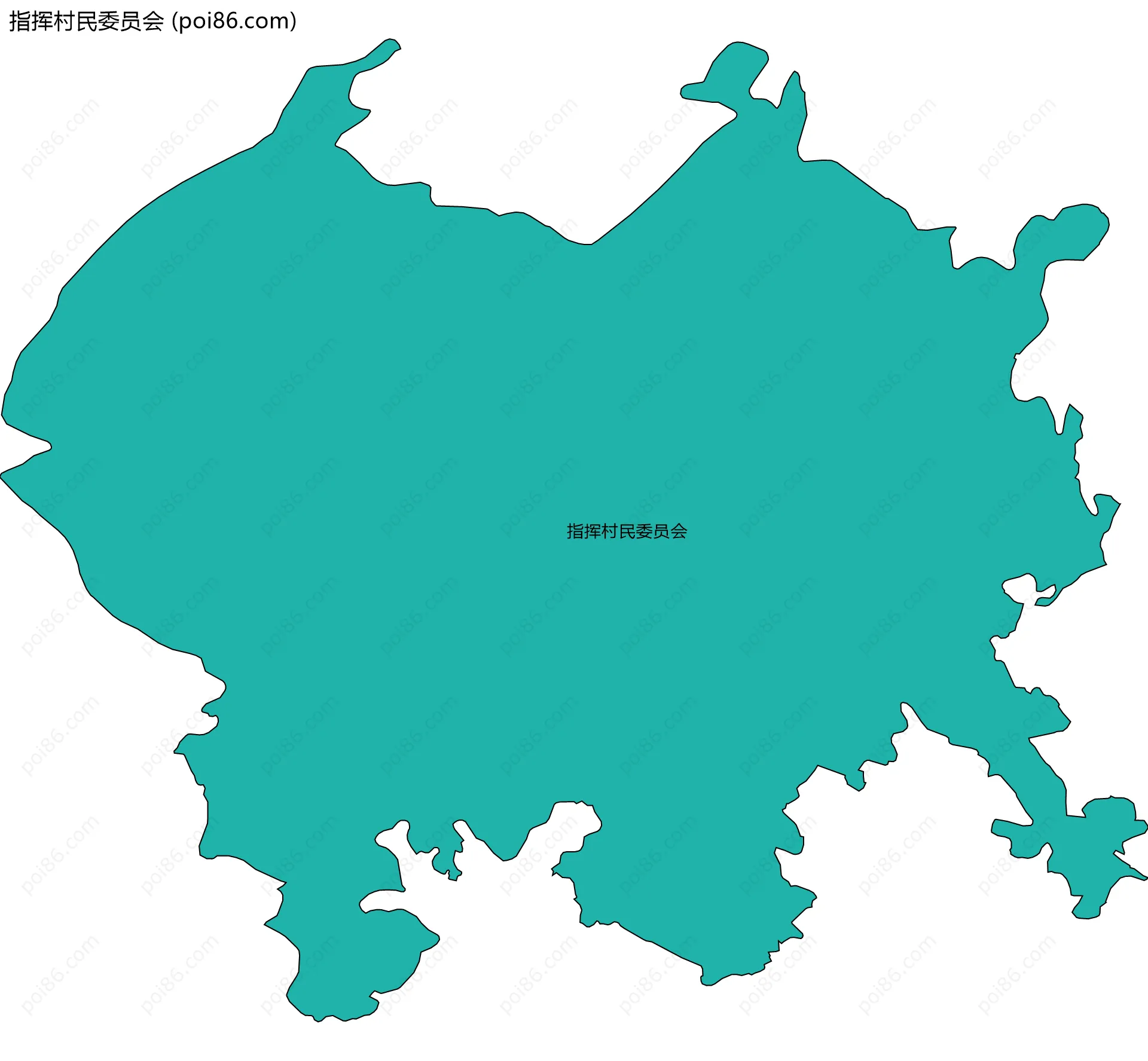指挥村民委员会边界地图