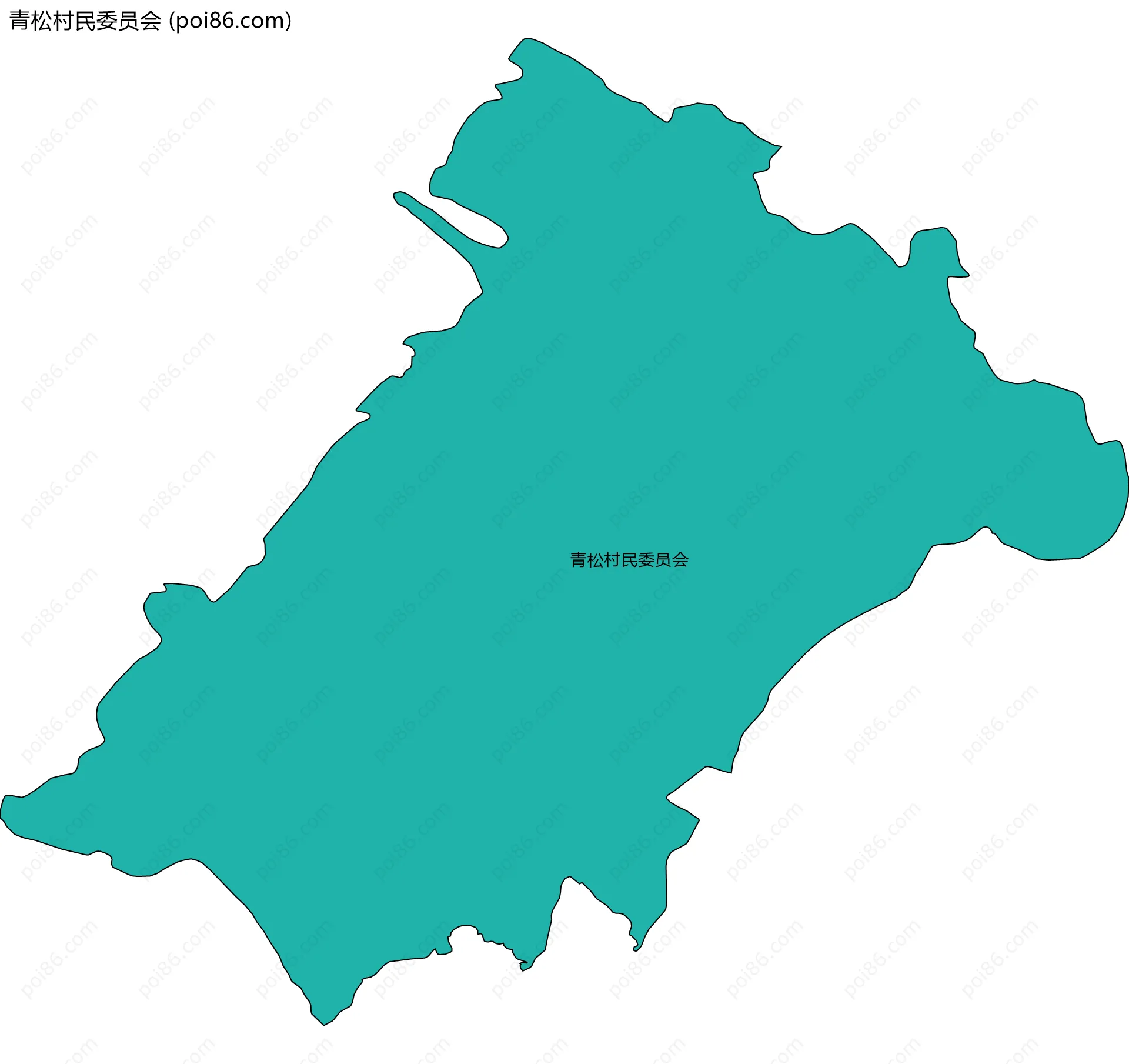 青松村民委员会边界地图