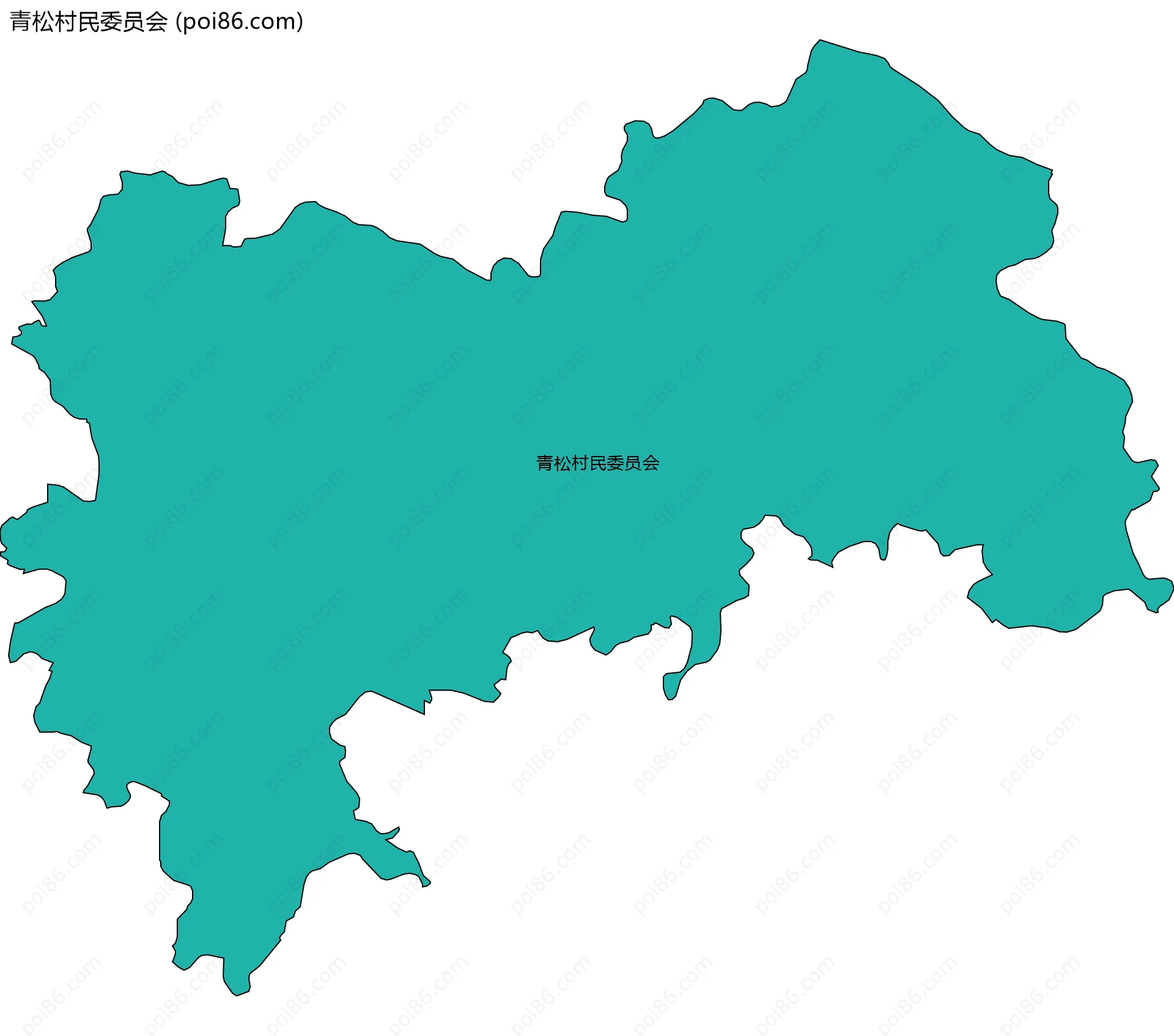 青松村民委员会边界地图