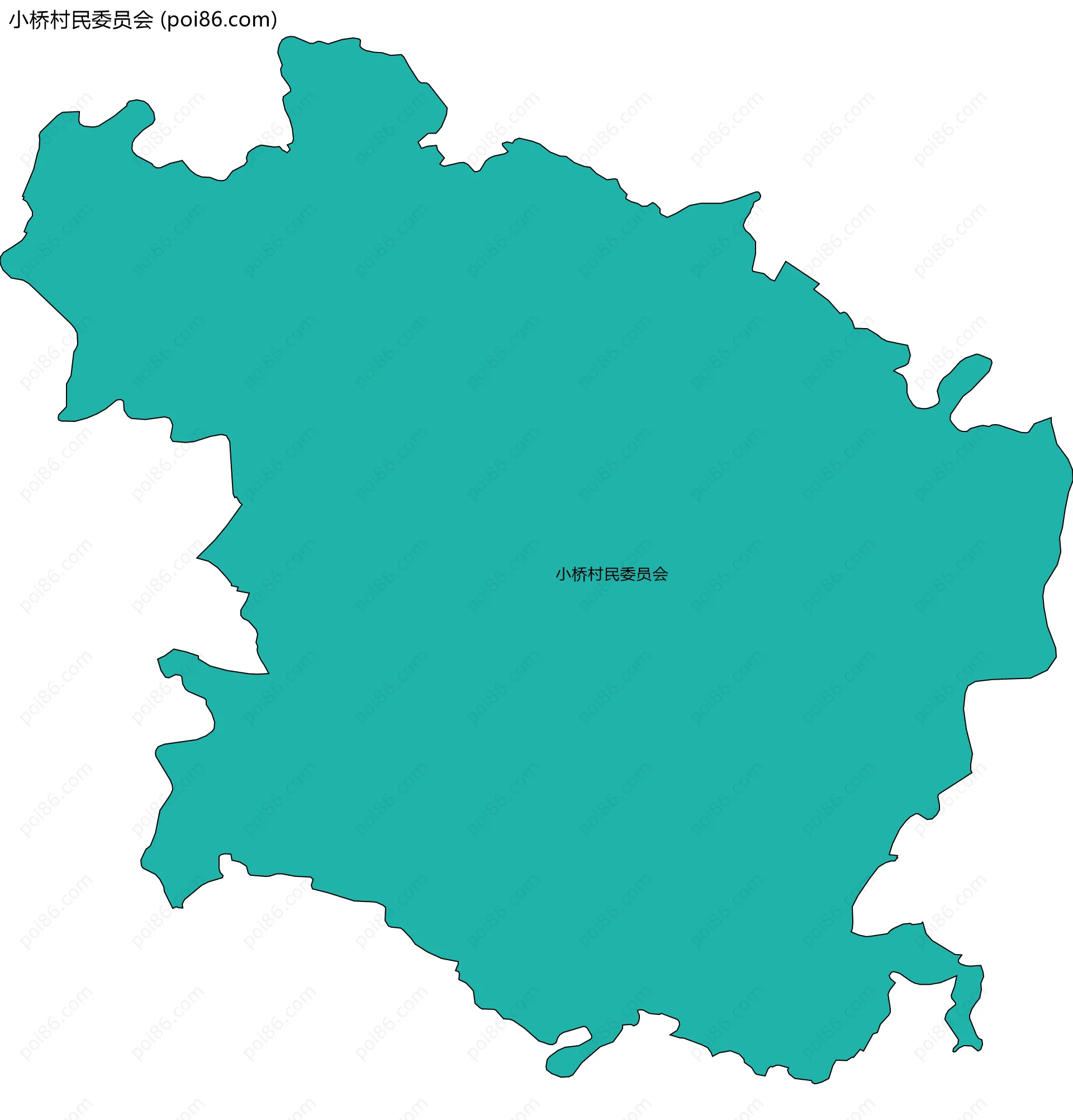 小桥村民委员会边界地图