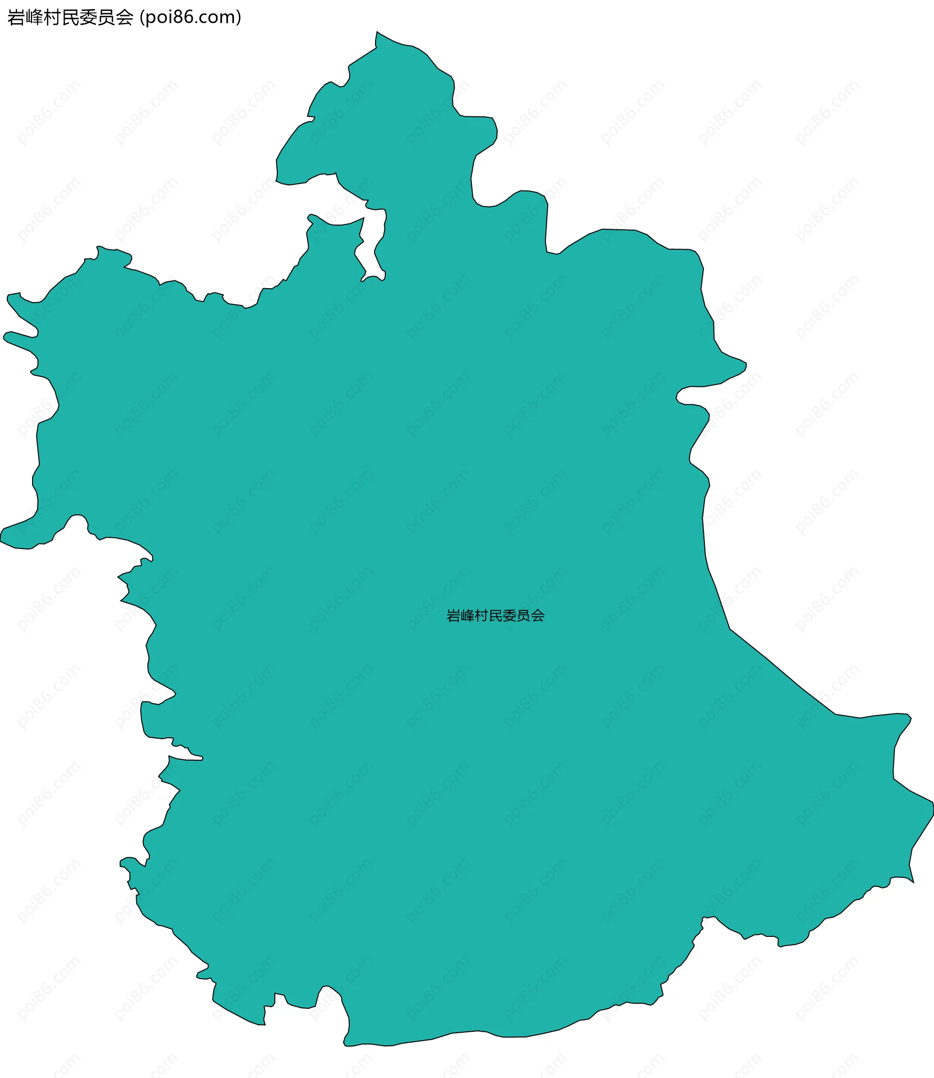 岩峰村民委员会边界地图