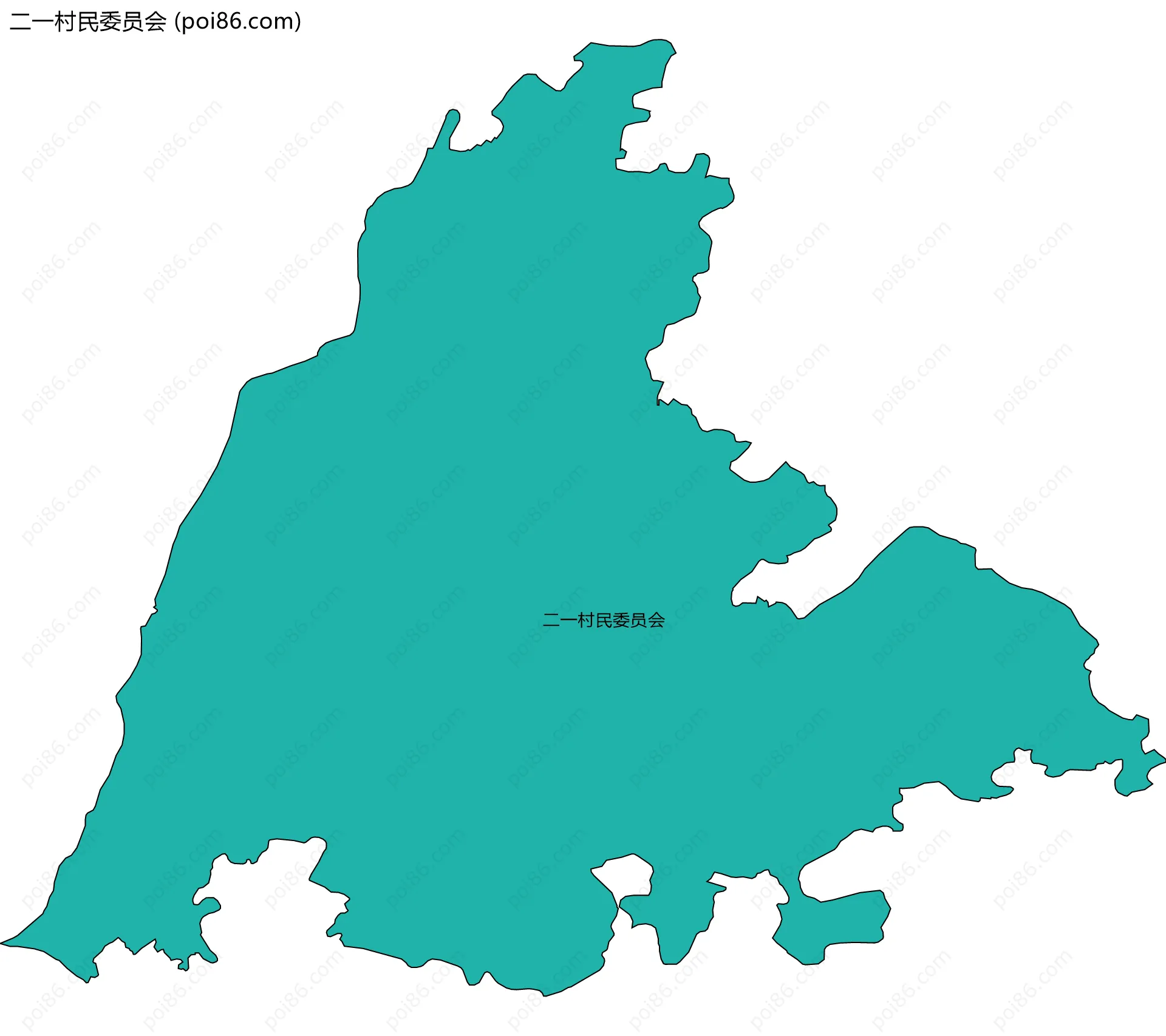 二一村民委员会边界地图