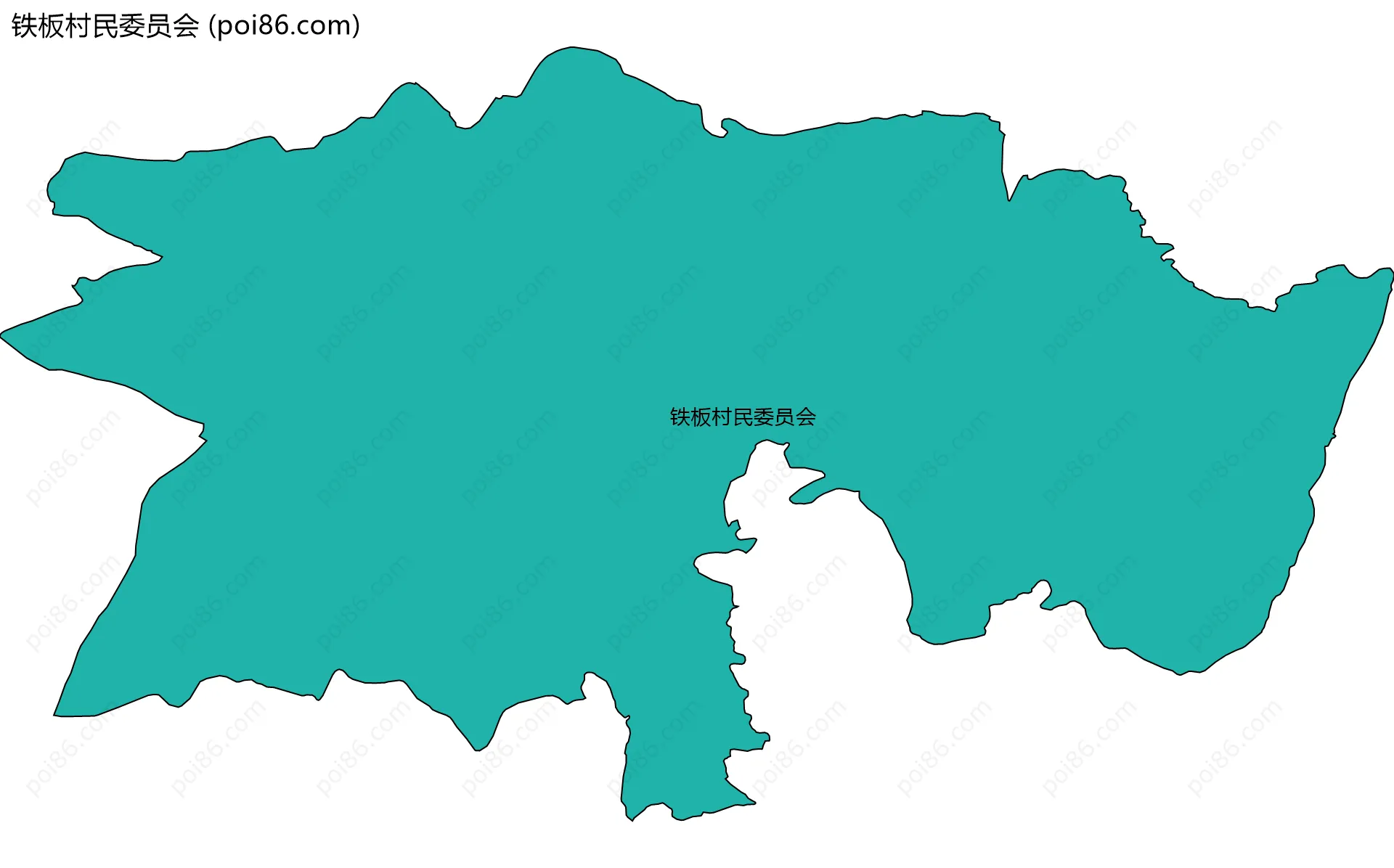 铁板村民委员会边界地图