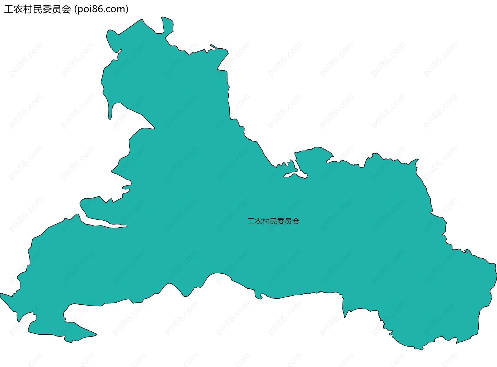 工农村民委员会边界地图