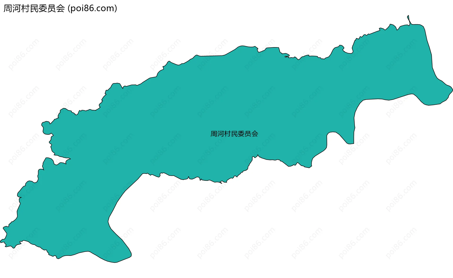 周河村民委员会边界地图