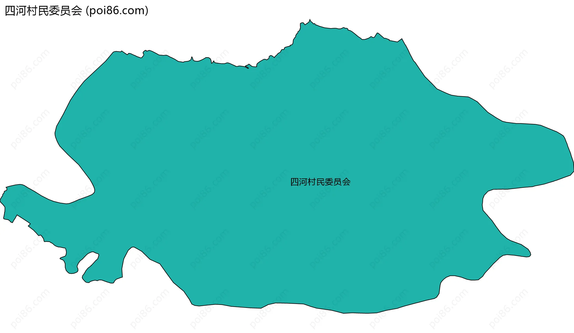 四河村民委员会边界地图