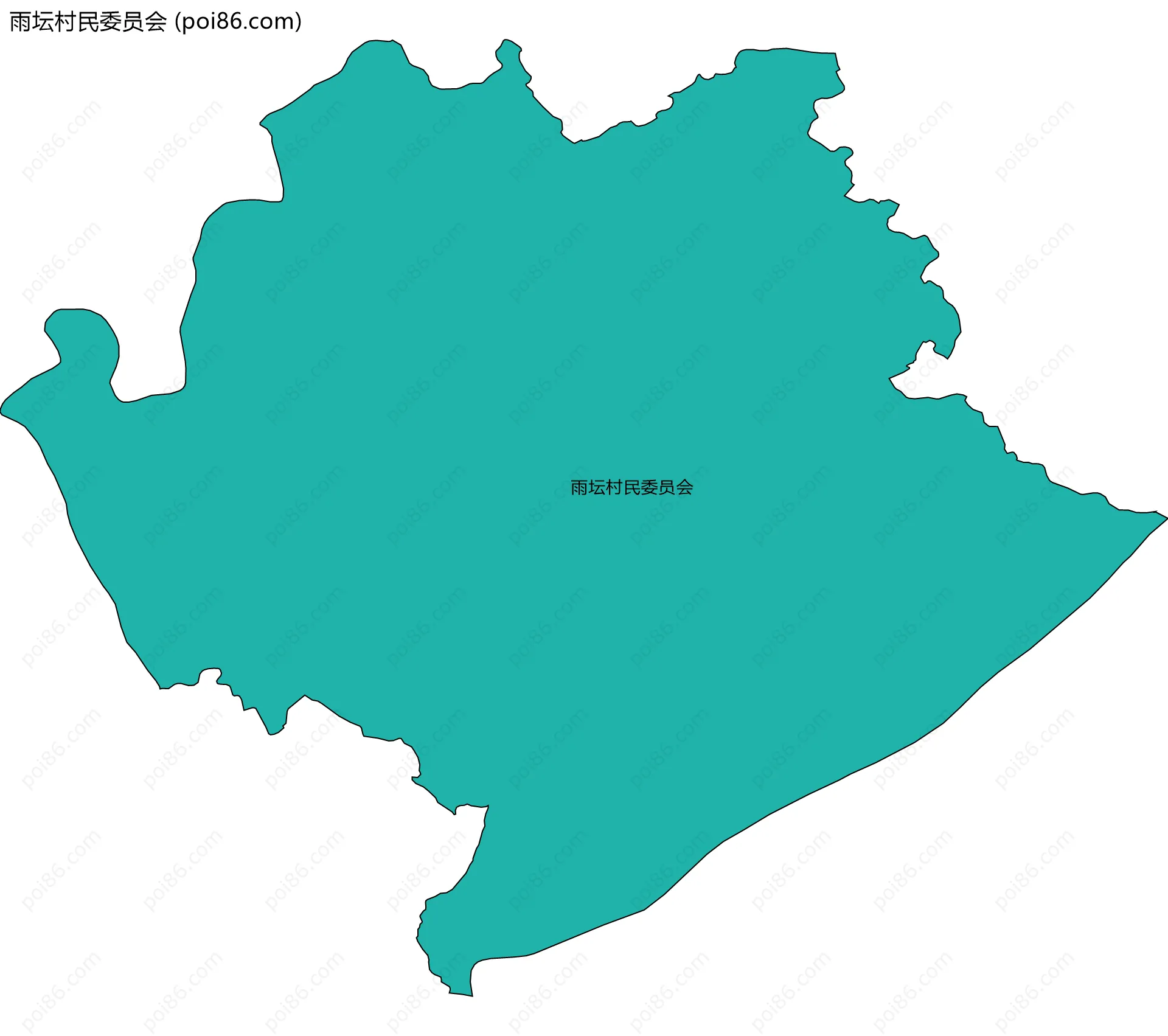 雨坛村民委员会边界地图