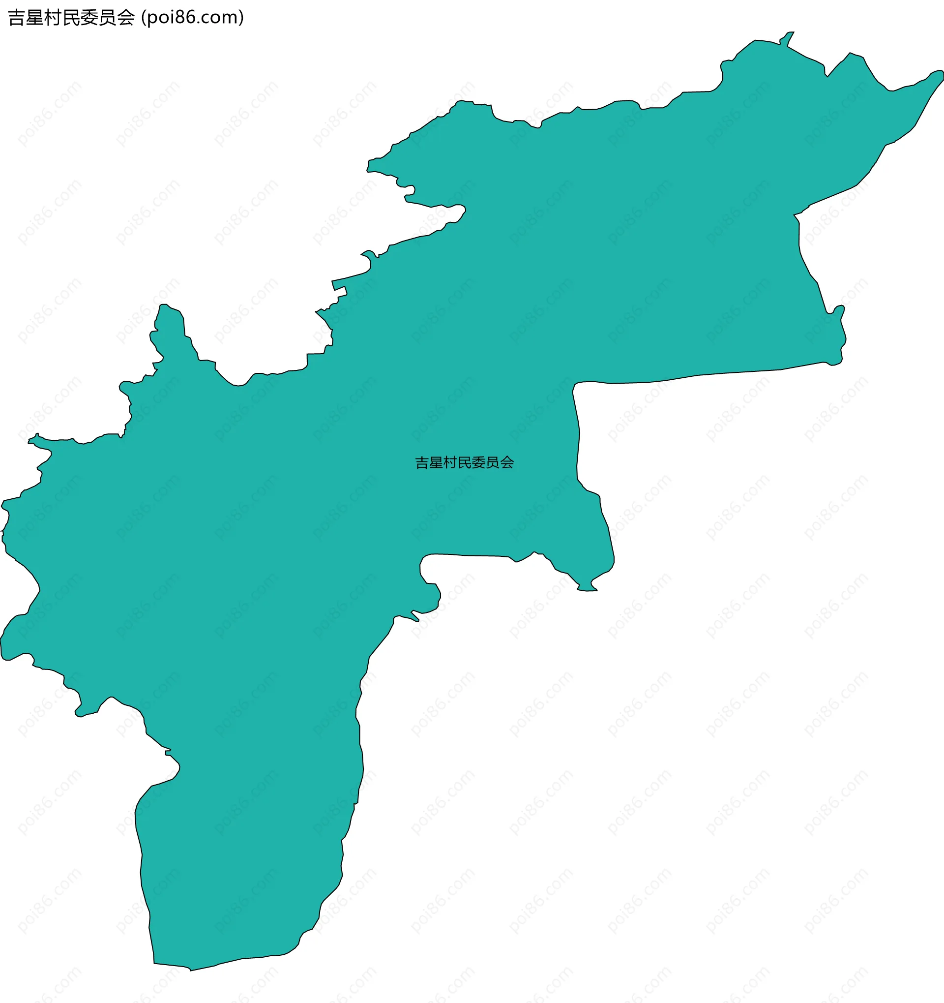 吉星村民委员会边界地图